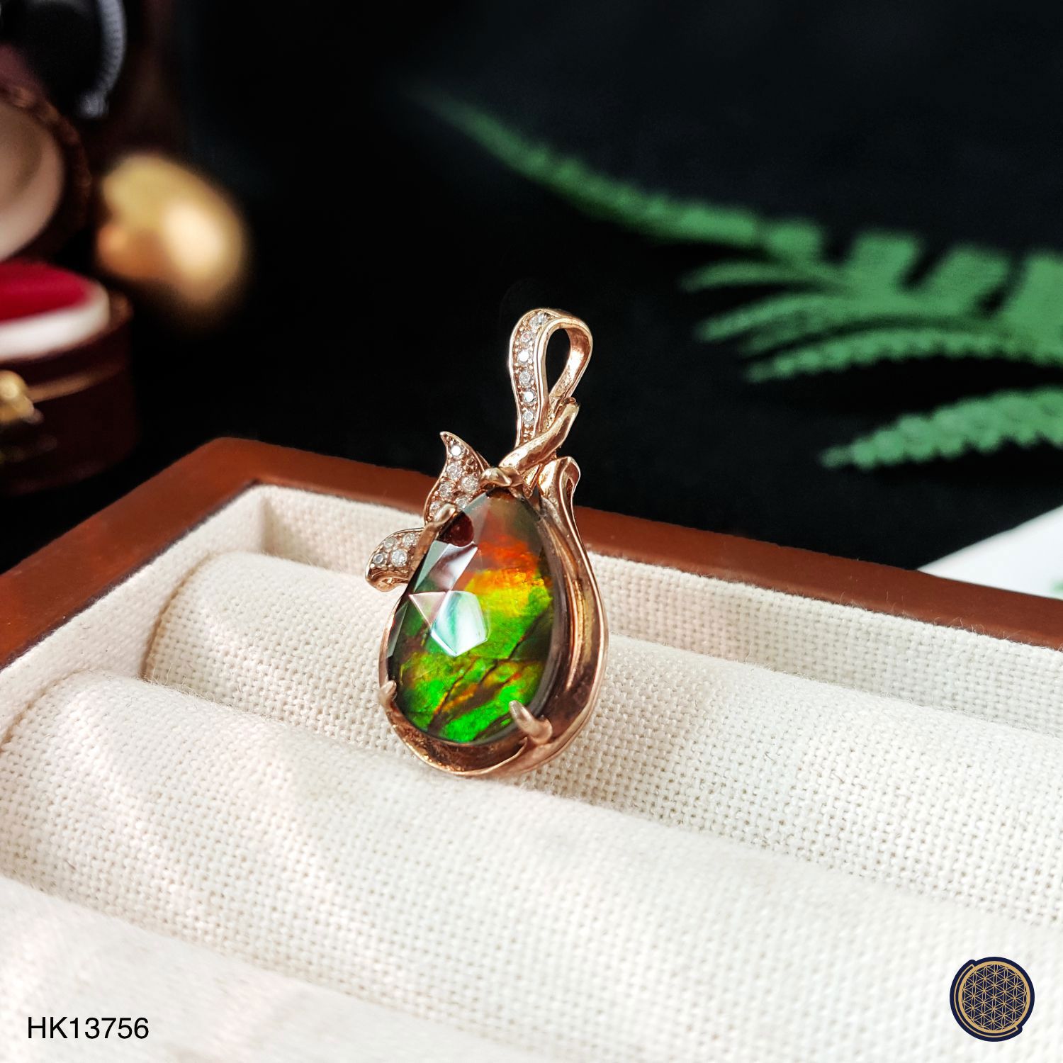 10X15mm 加拿大斑彩水滴形吊坠