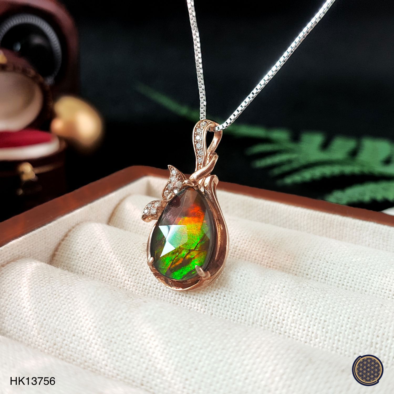 10X15mm 加拿大斑彩水滴形吊坠