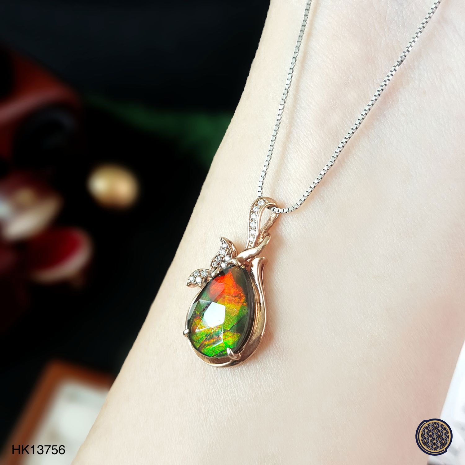 10X15mm 加拿大斑彩水滴形吊坠