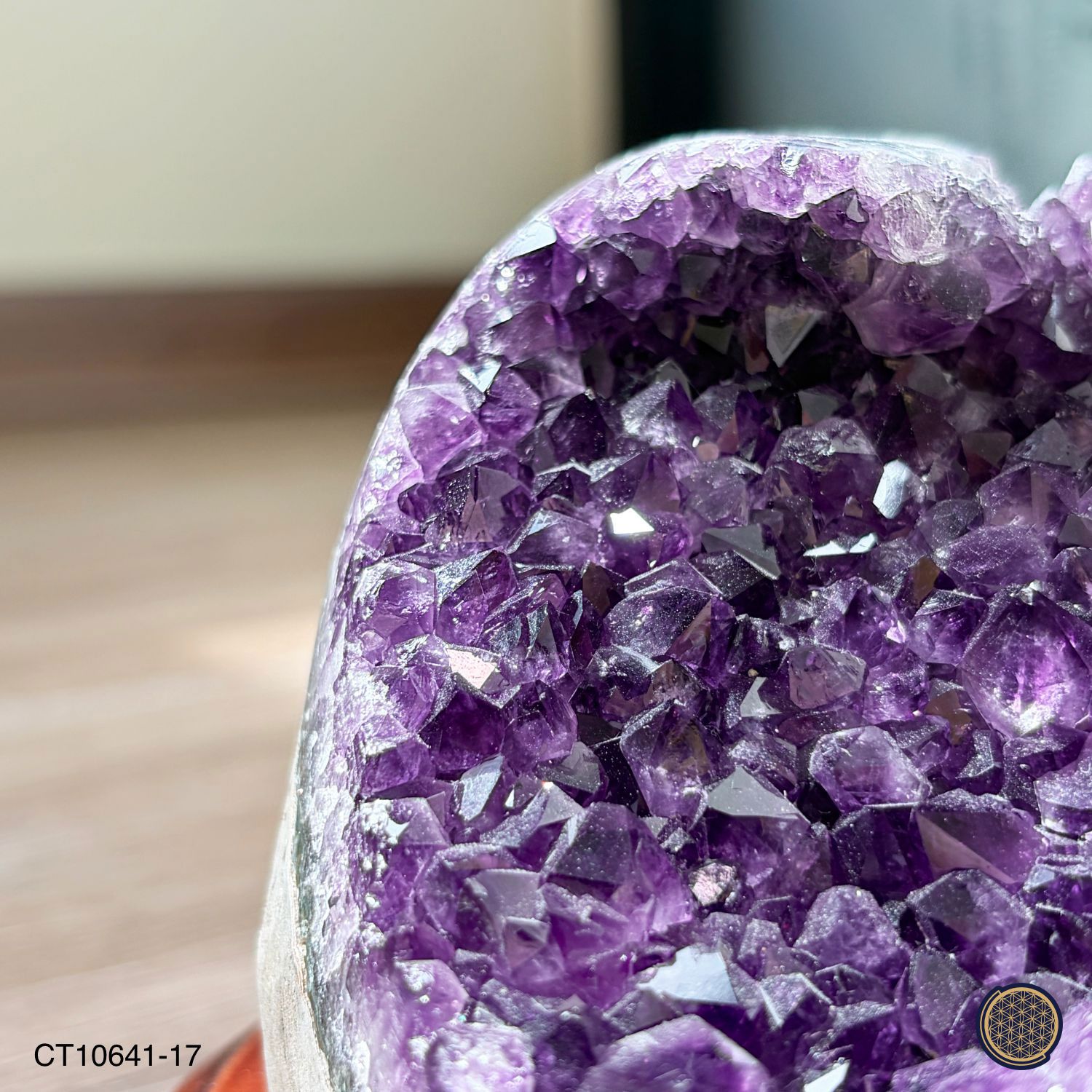 133mm x 950mm 乌拉圭紫水晶搭配木座