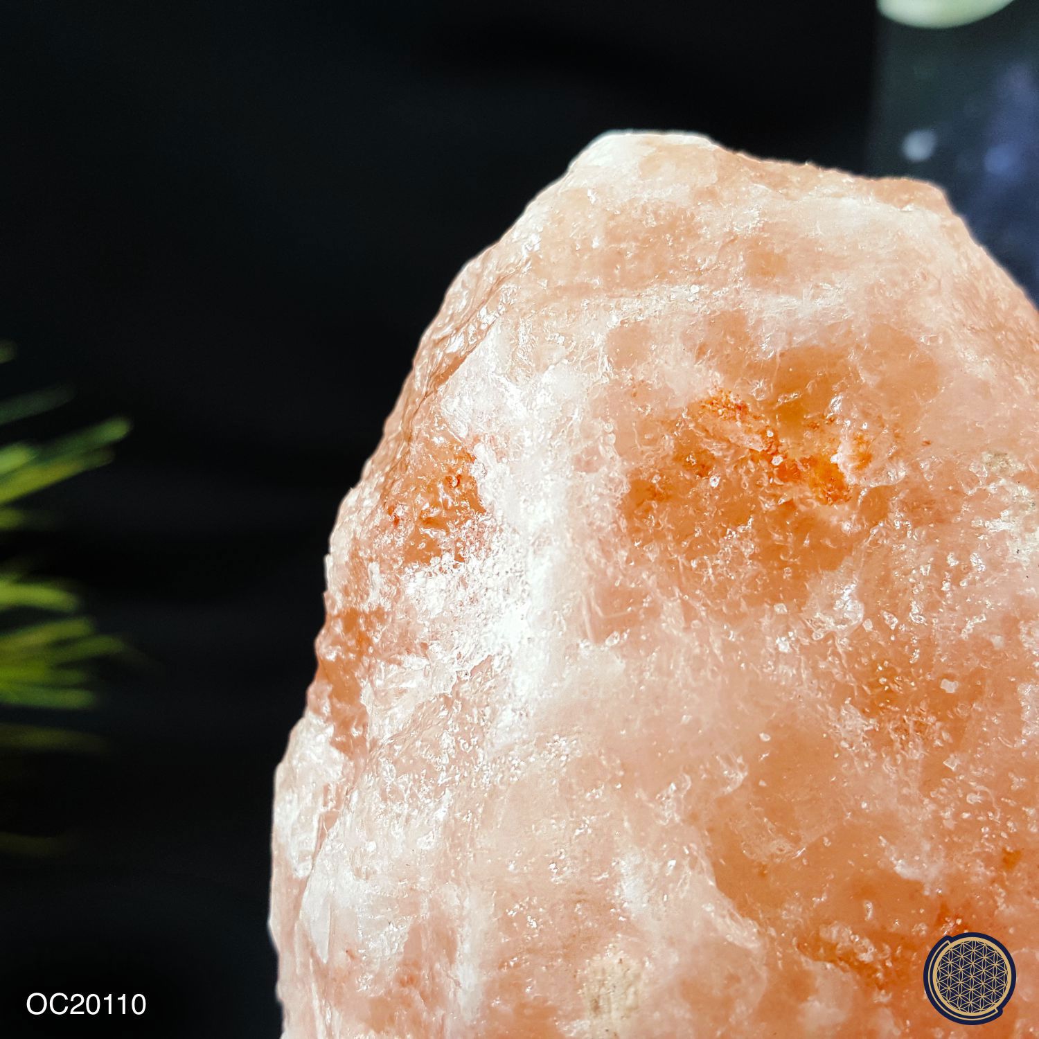 73mm x 120mm 喜马拉雅山盐灯搭配LED底座 (小)