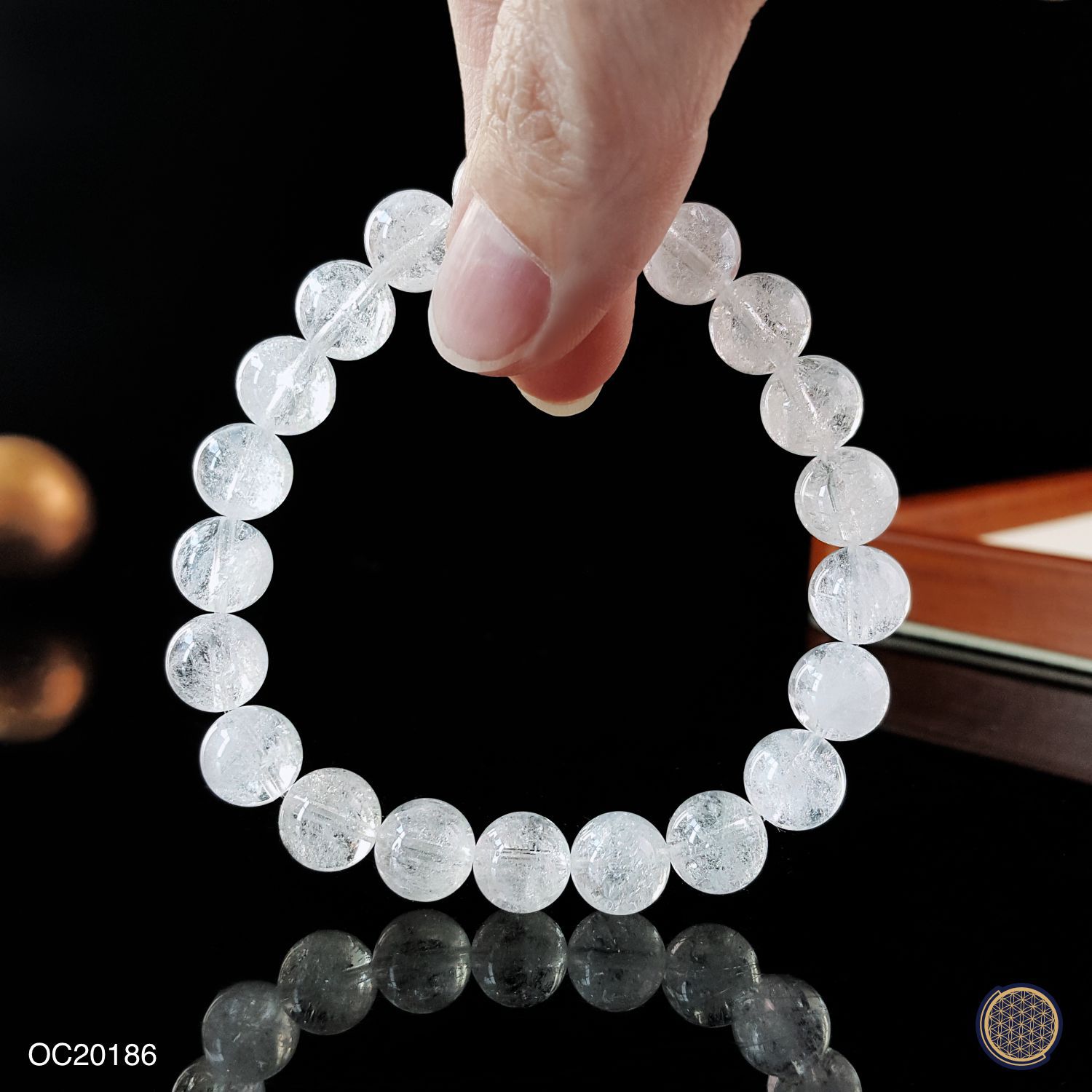 9mm 白阿赛斯特莱手链