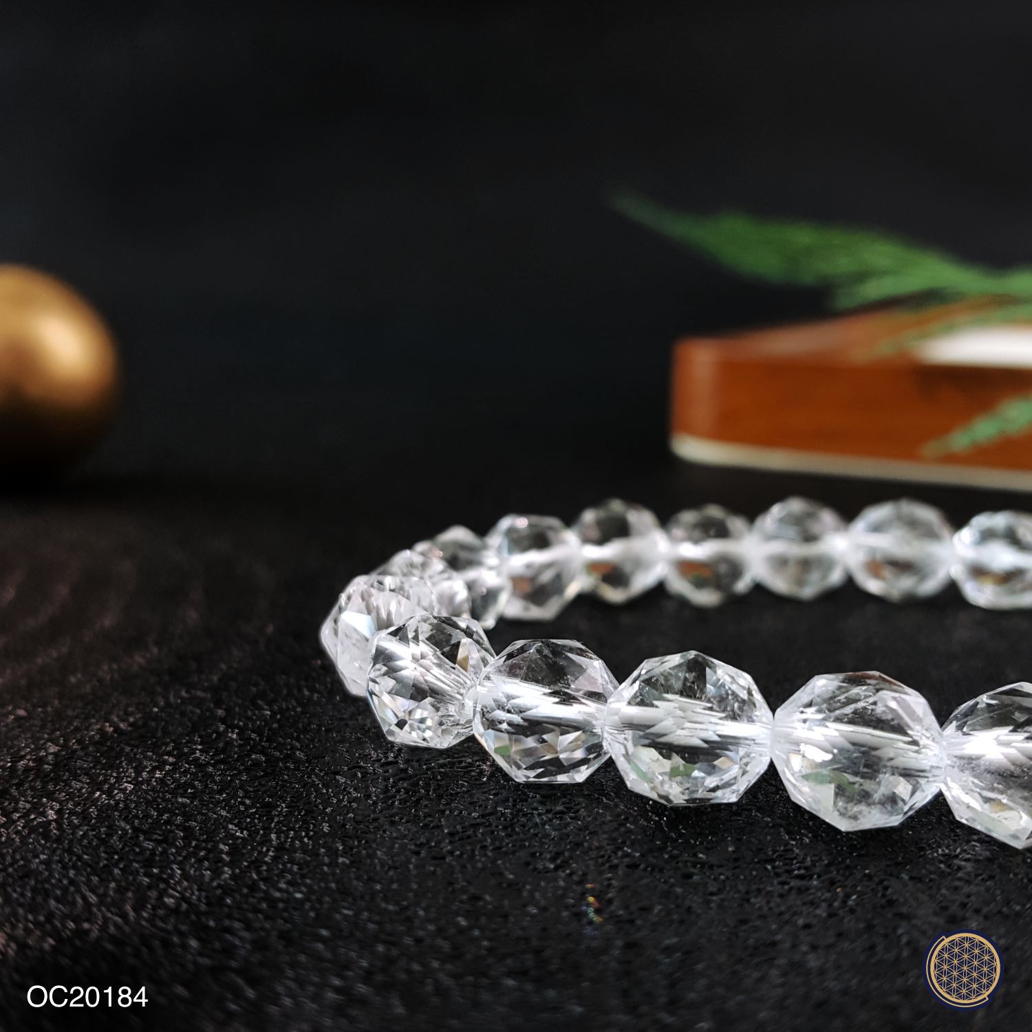 8mm 白水晶角度手链