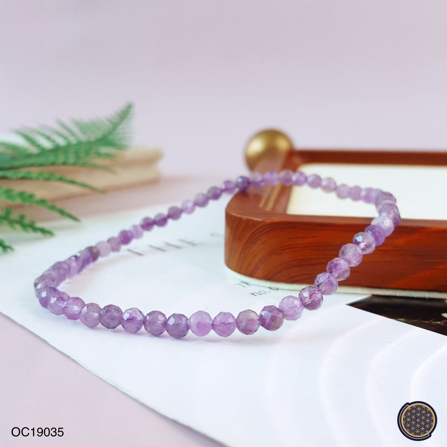 4mm 紫水晶角度脚链