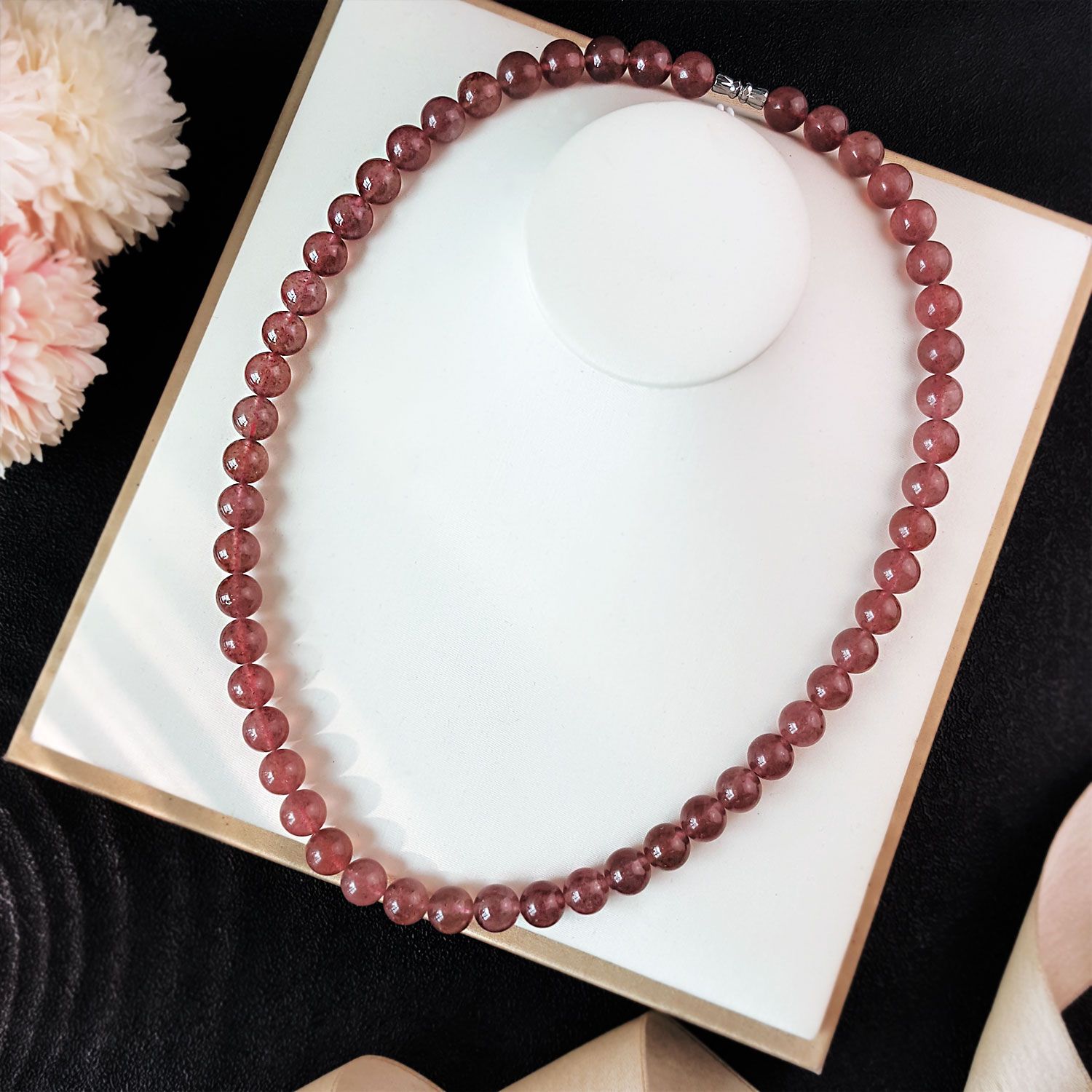 9mm 草莓石项链