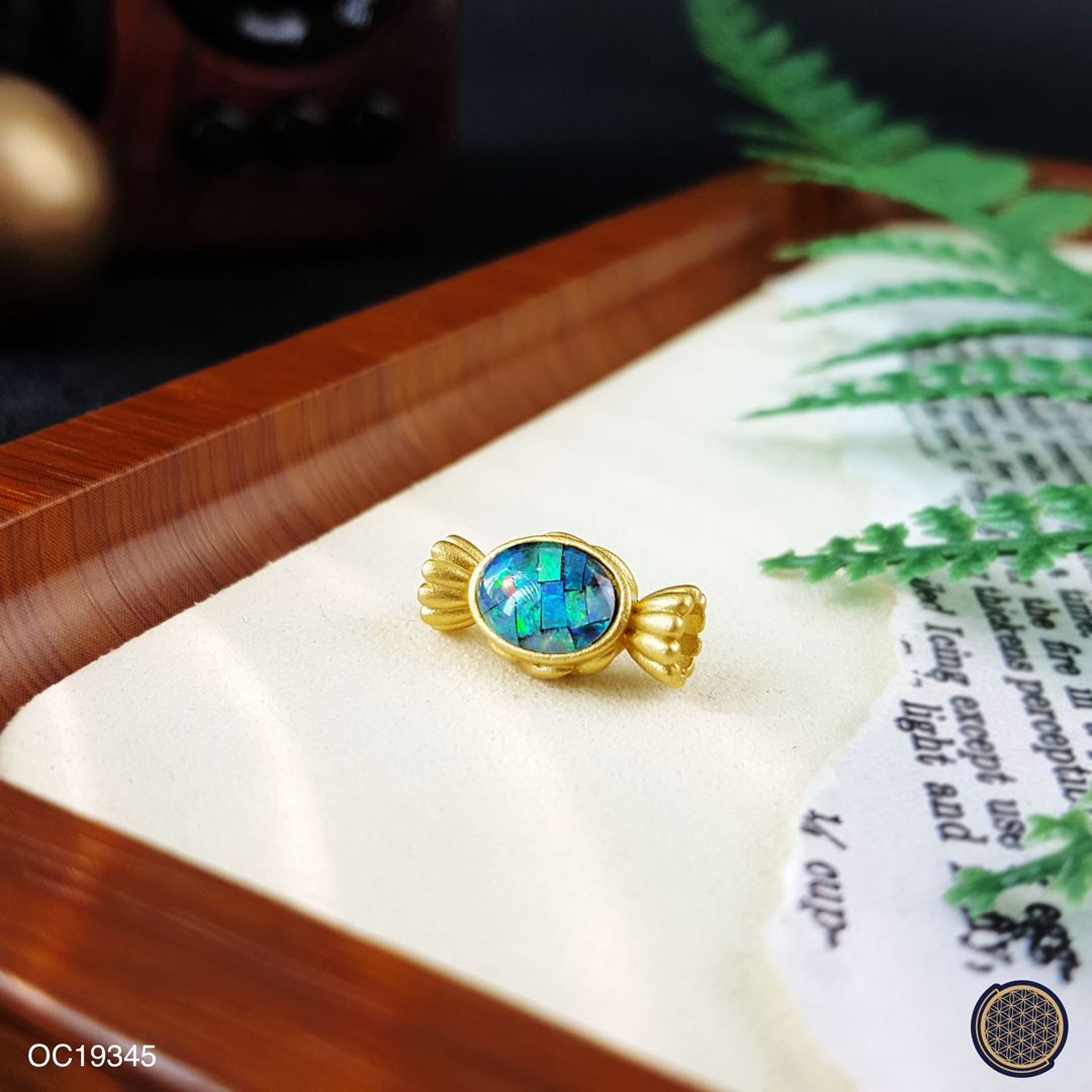 澳宝拼图糖果纯银镀金配件