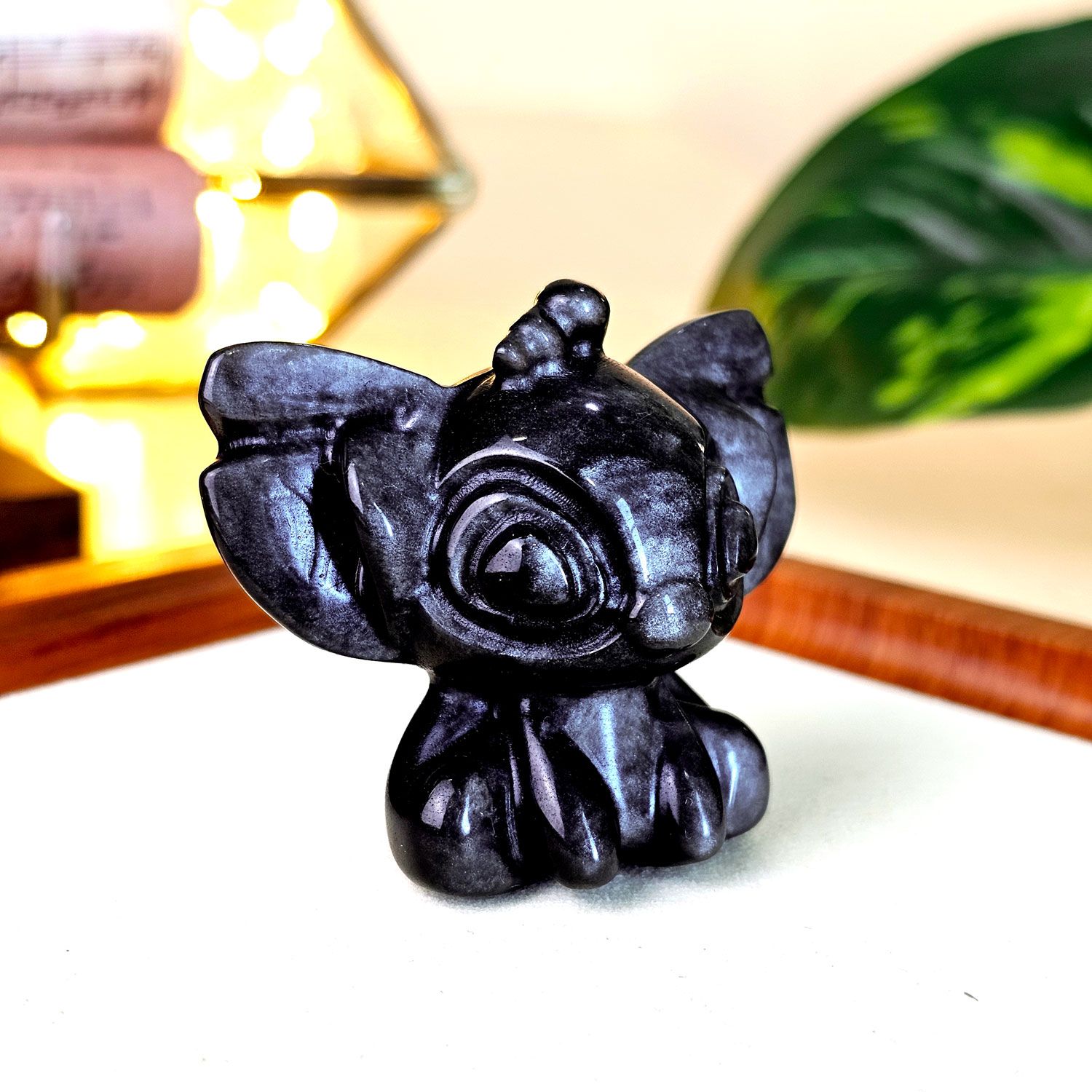 银曜石史迪奇摆件