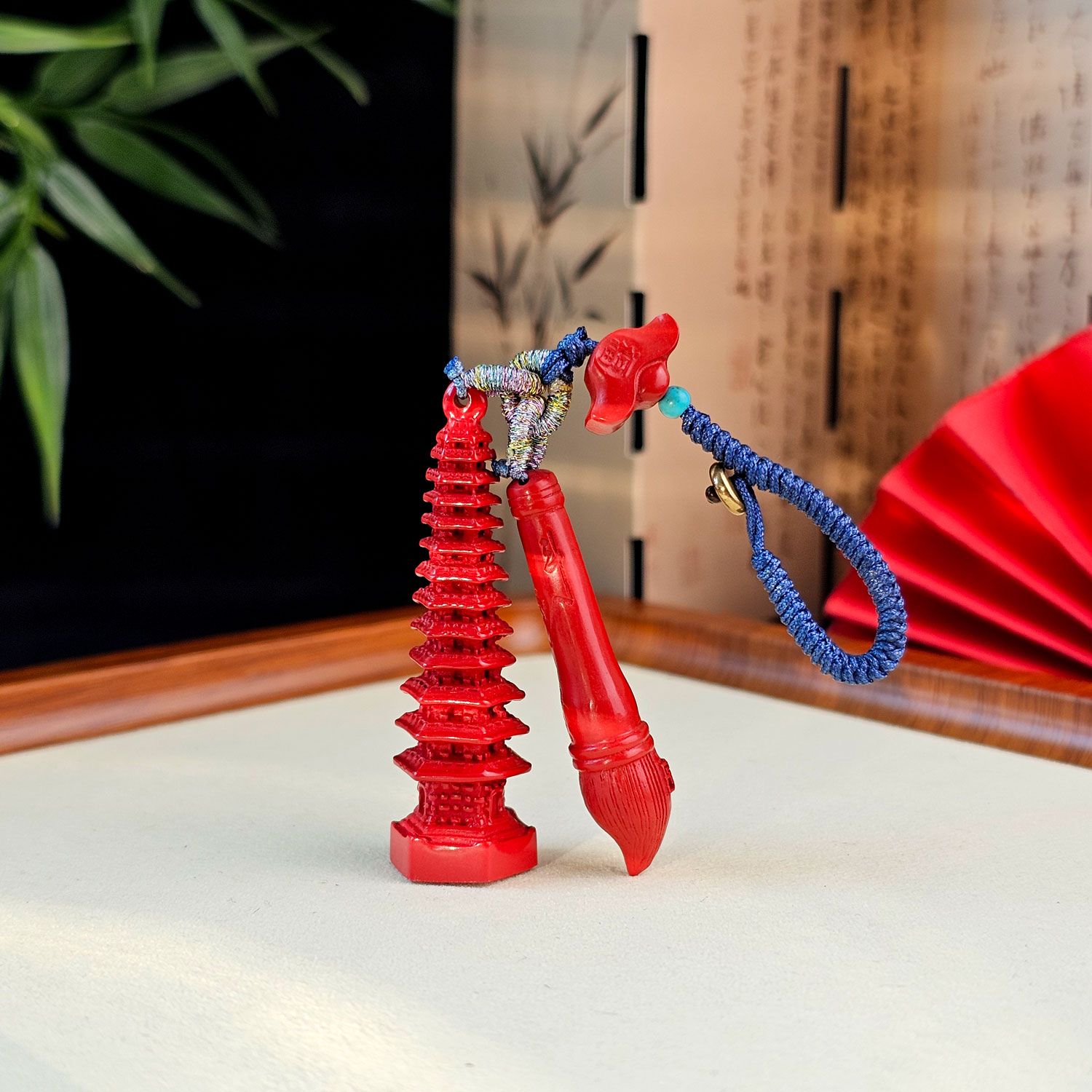 朱砂金榜提名，逢考必过文昌笔吊饰(大)