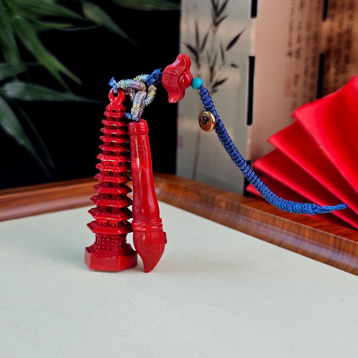 朱砂金榜提名，逢考必过文昌笔吊饰(大)