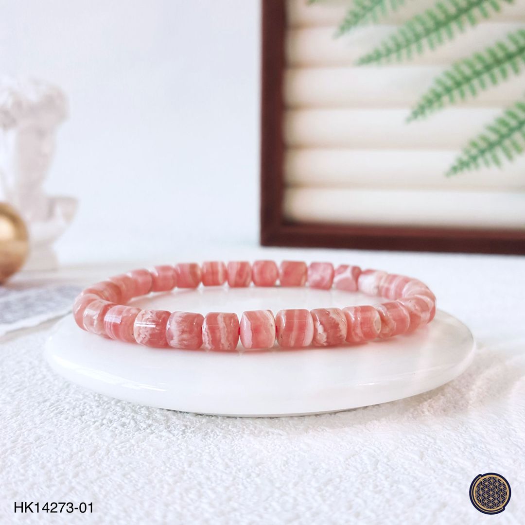 6-6.5mm 红纹石桶形手链