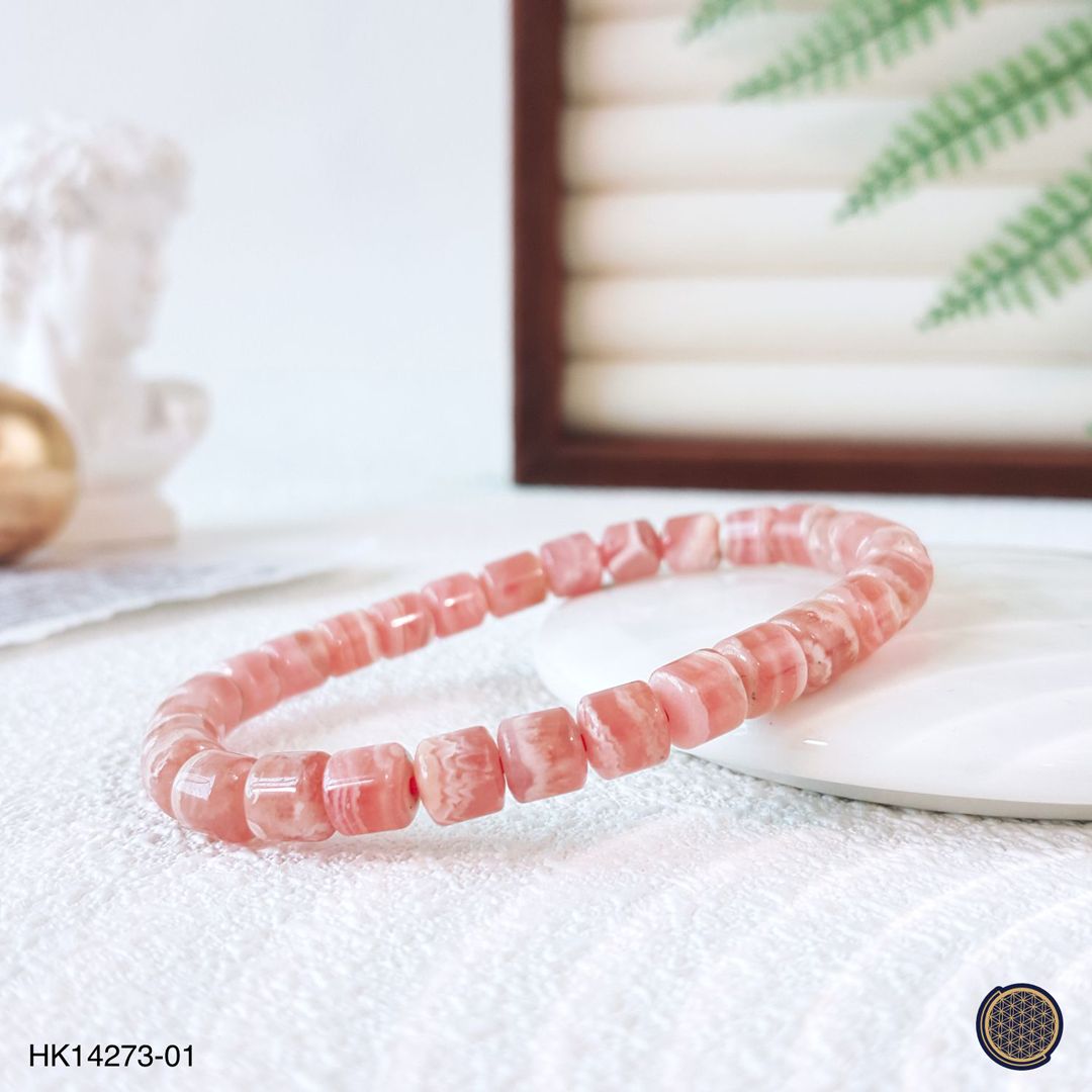 6-6.5mm 红纹石桶形手链