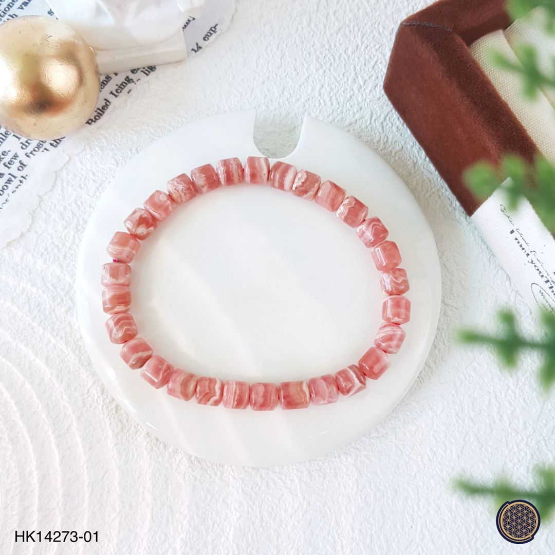 6-6.5mm 红纹石桶形手链