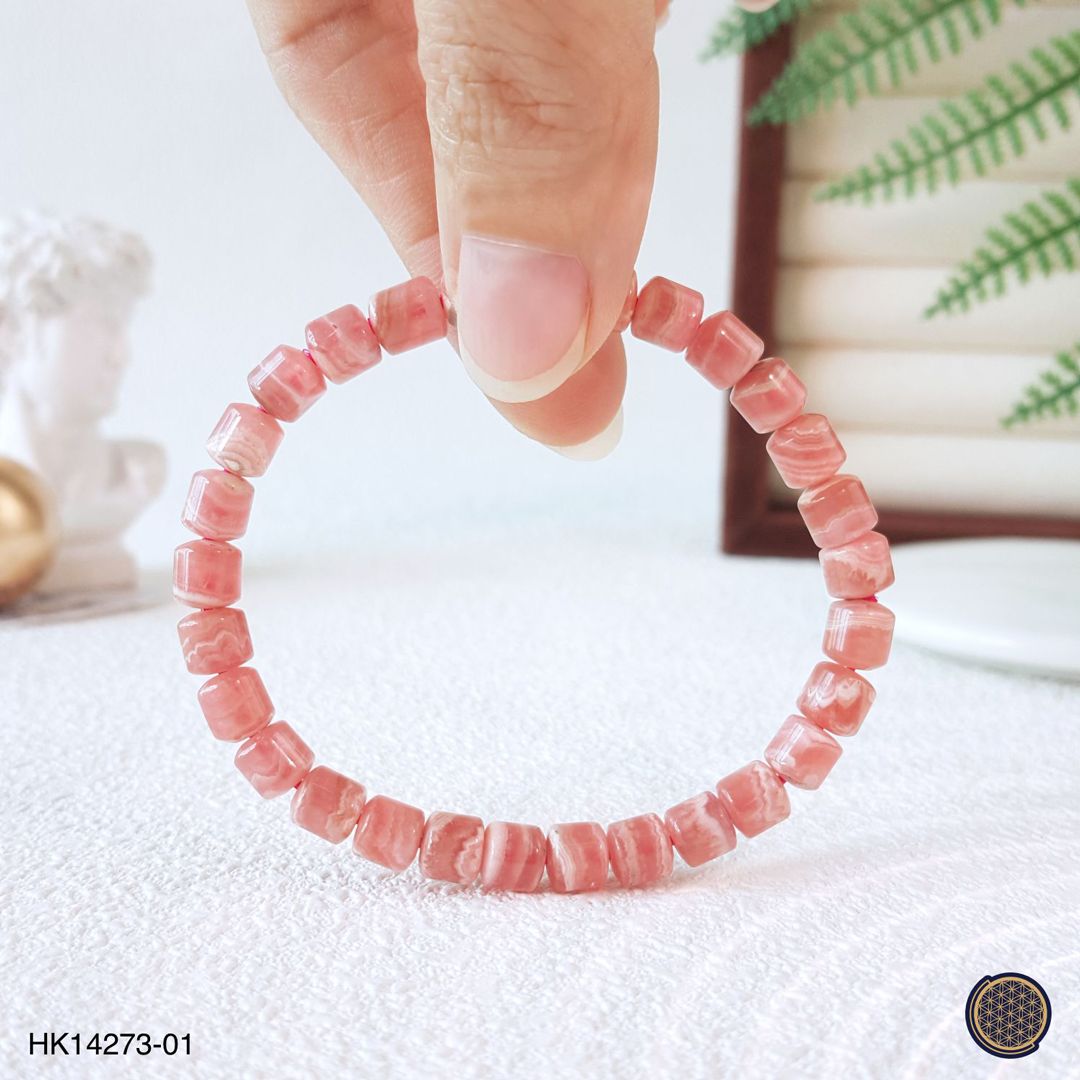 6-6.5mm 红纹石桶形手链