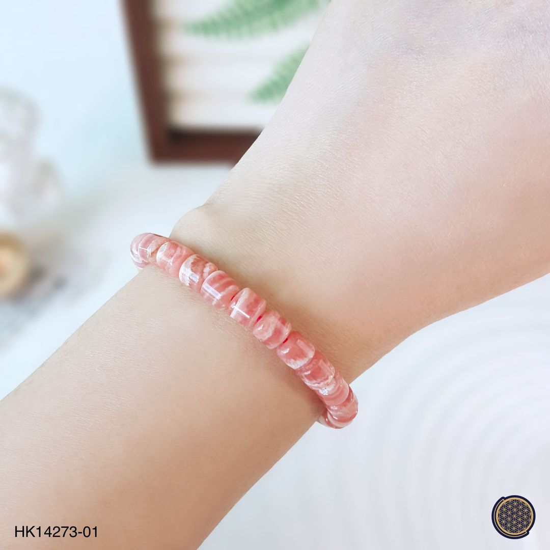 6-6.5mm 红纹石桶形手链