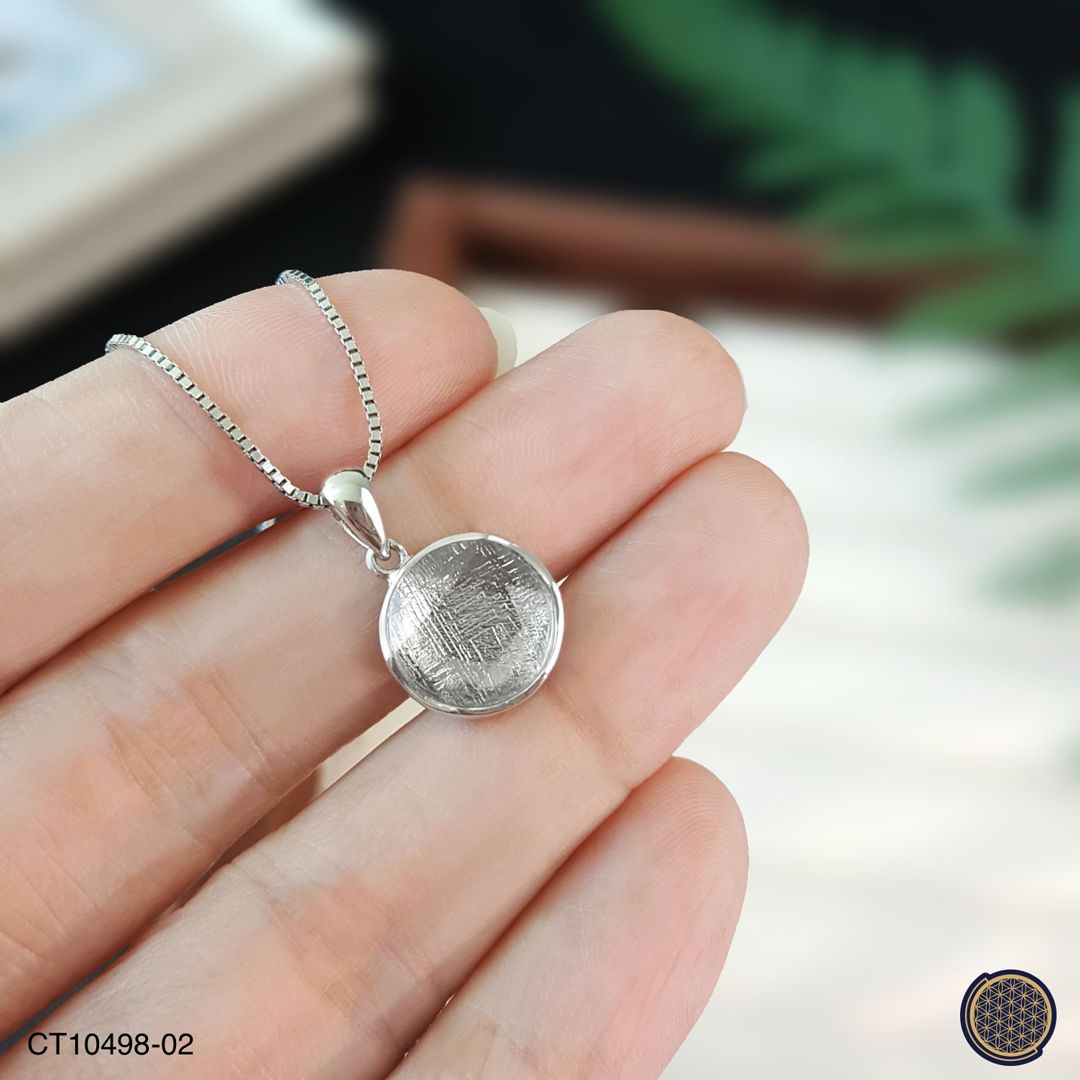 10mm 天铁大卫星吊坠-白金色(双面)