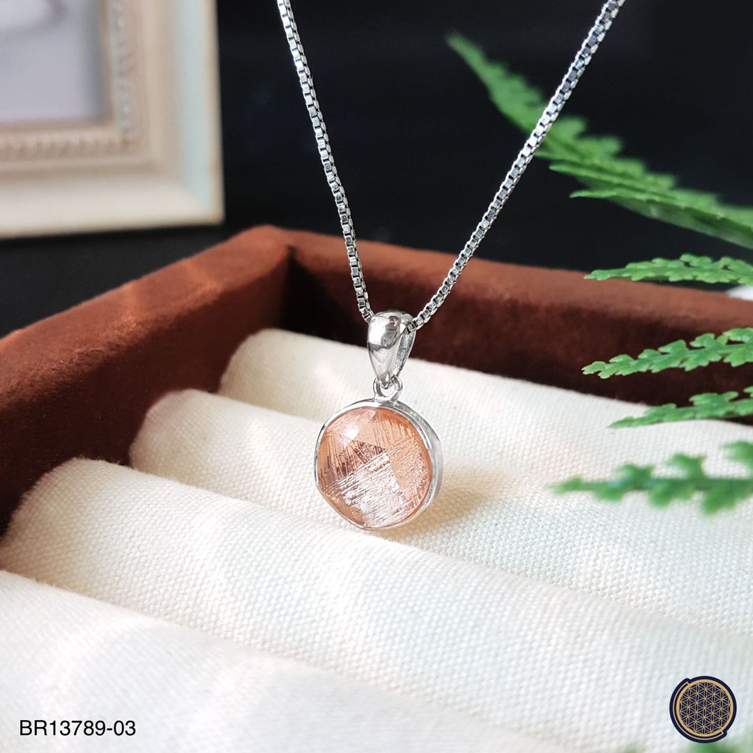 10mm 天铁大卫星吊坠-玫瑰金色(双面)