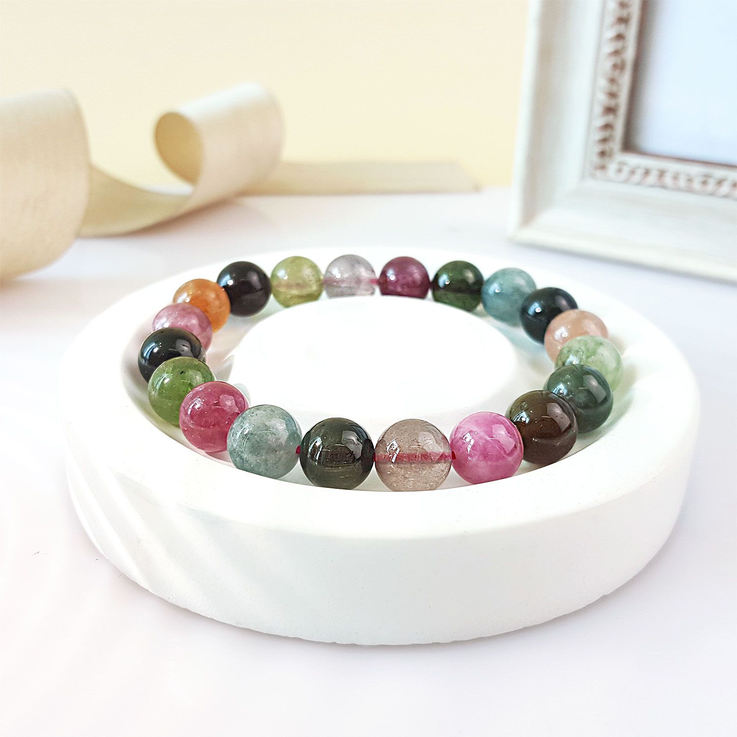 9-9.5mm 高级彩碧玺手链