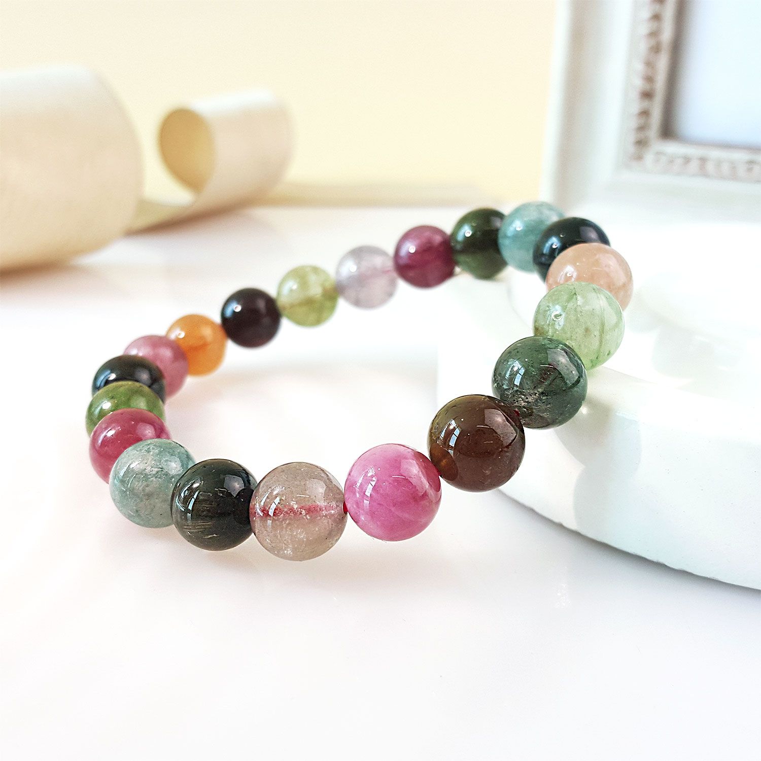 9-9.5mm 高级彩碧玺手链