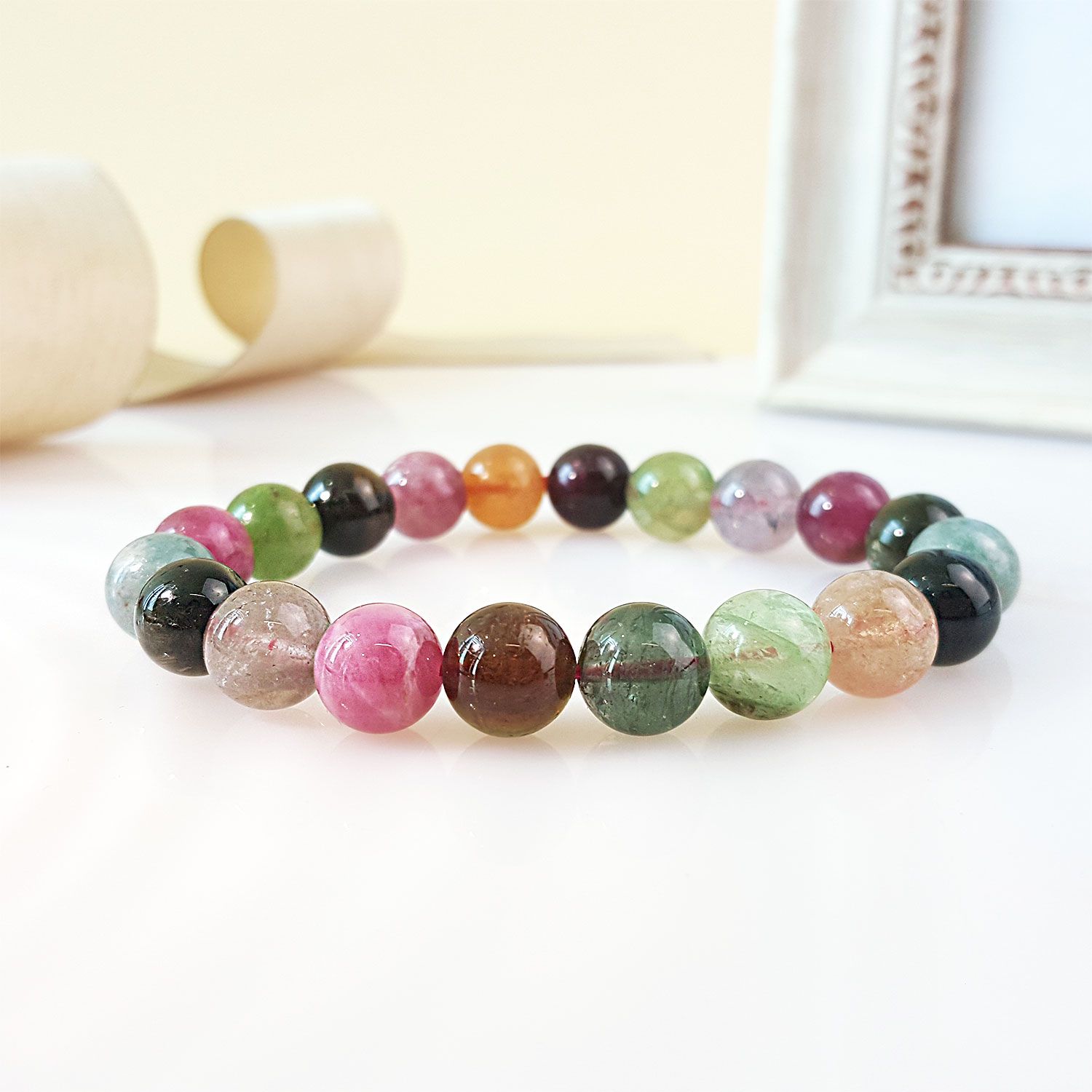 9-9.5mm 高级彩碧玺手链