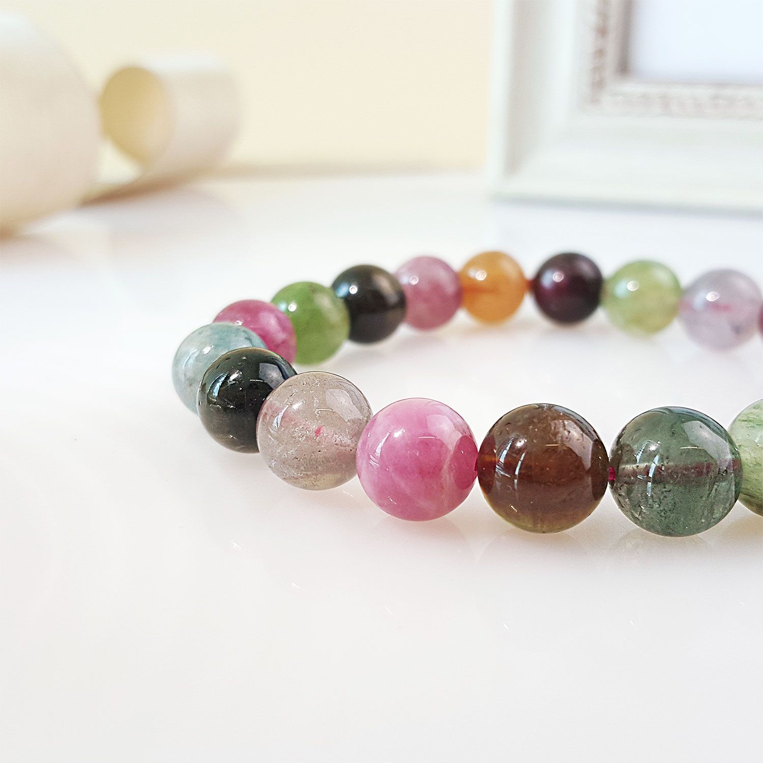 9-9.5mm 高级彩碧玺手链