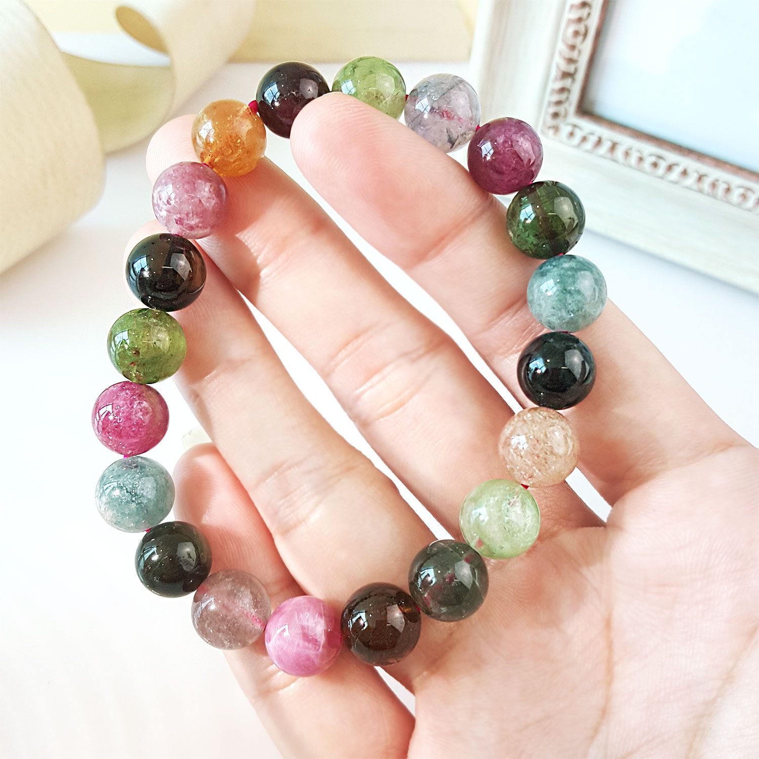 9-9.5mm 高级彩碧玺手链