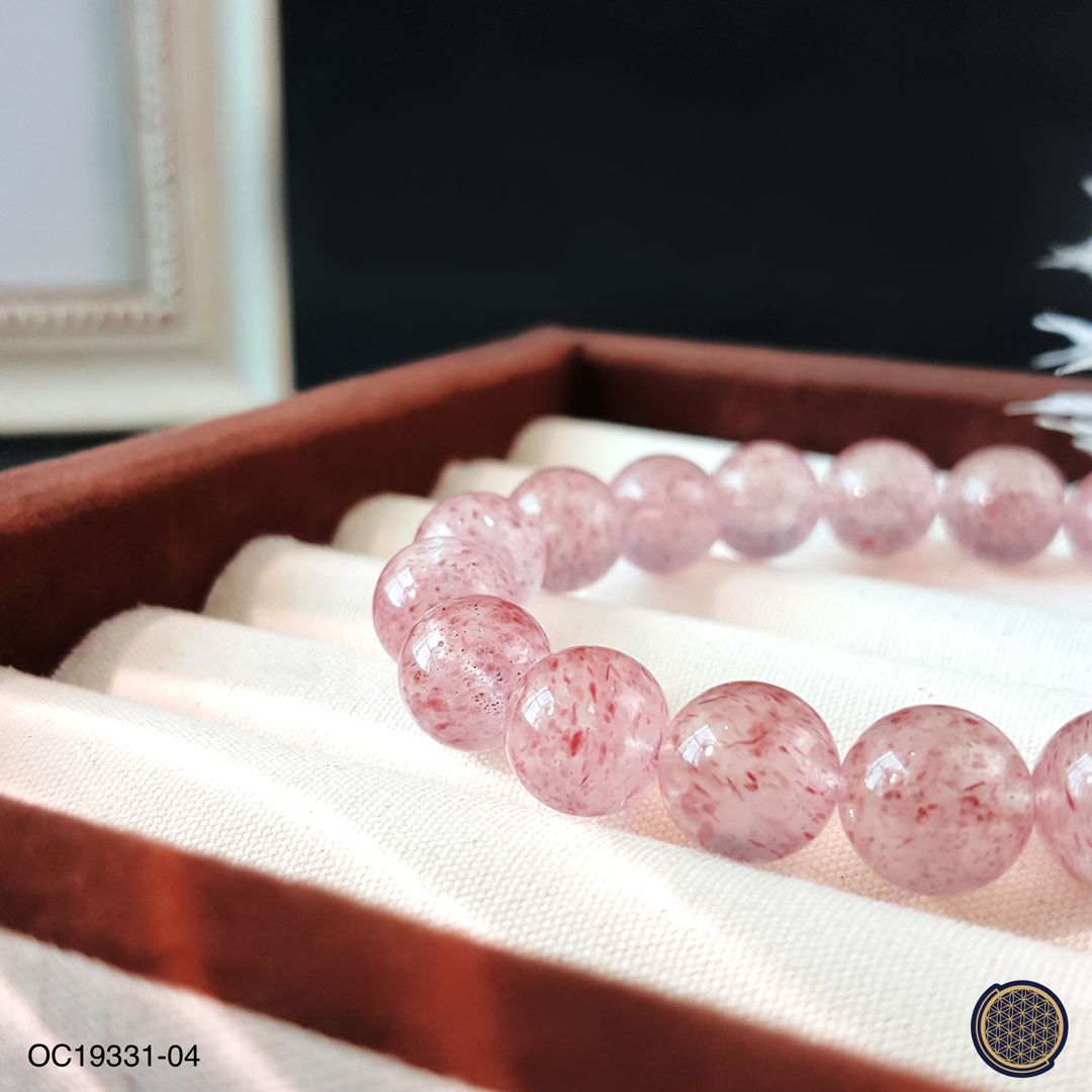 10-10.5mm 白水体草莓石手链