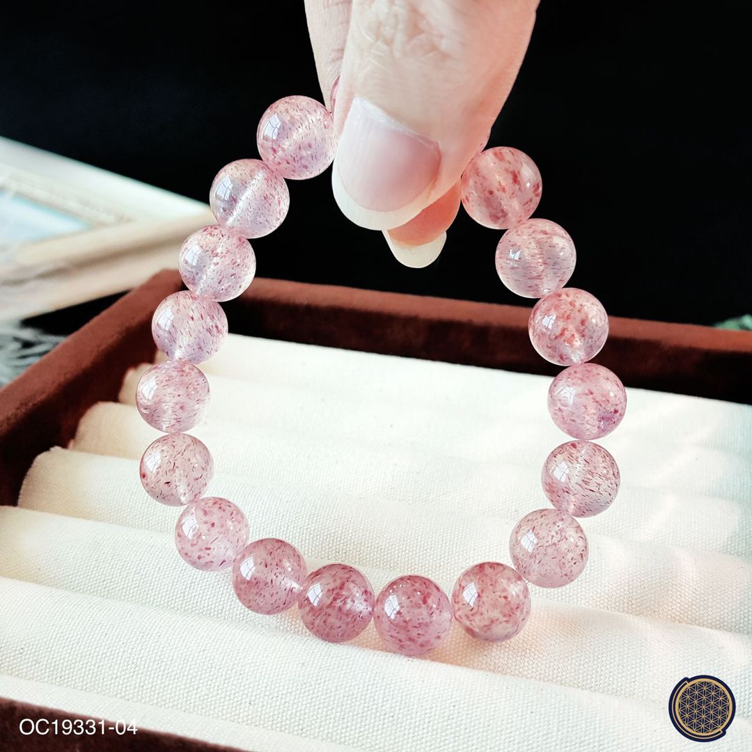 10-10.5mm 白水体草莓石手链