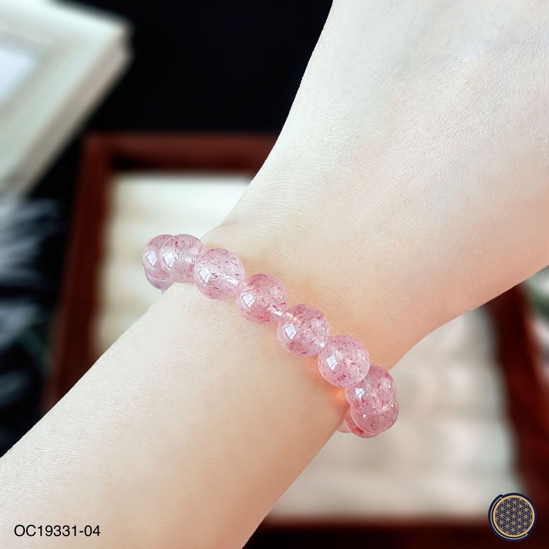 10-10.5mm 白水体草莓石手链