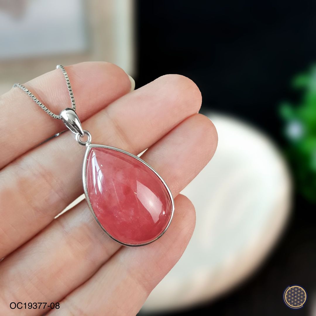 18mm x 35mm 顶级阿根廷红纹石水滴形吊坠