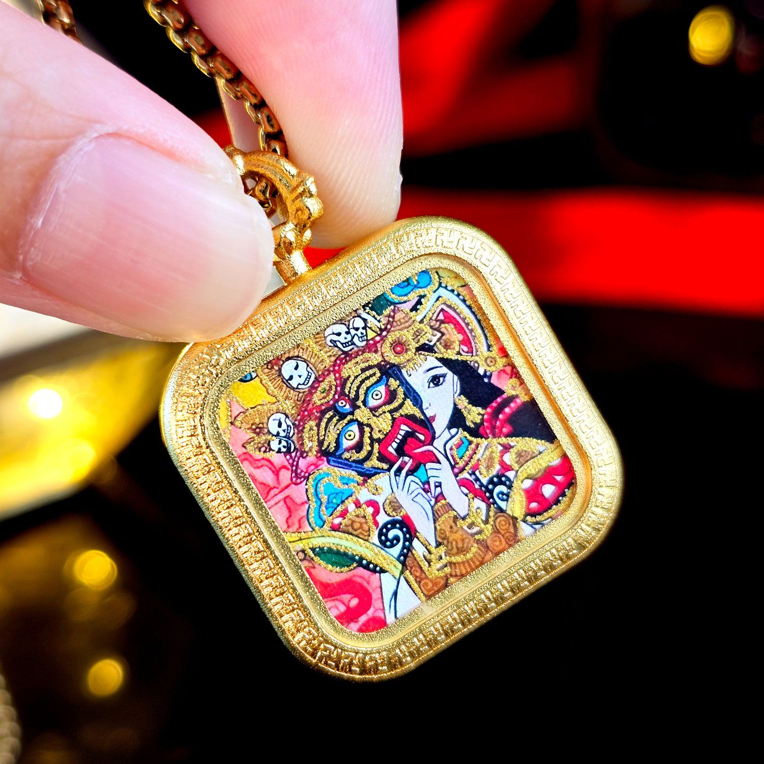 札基拉姆唐卡四方形套链