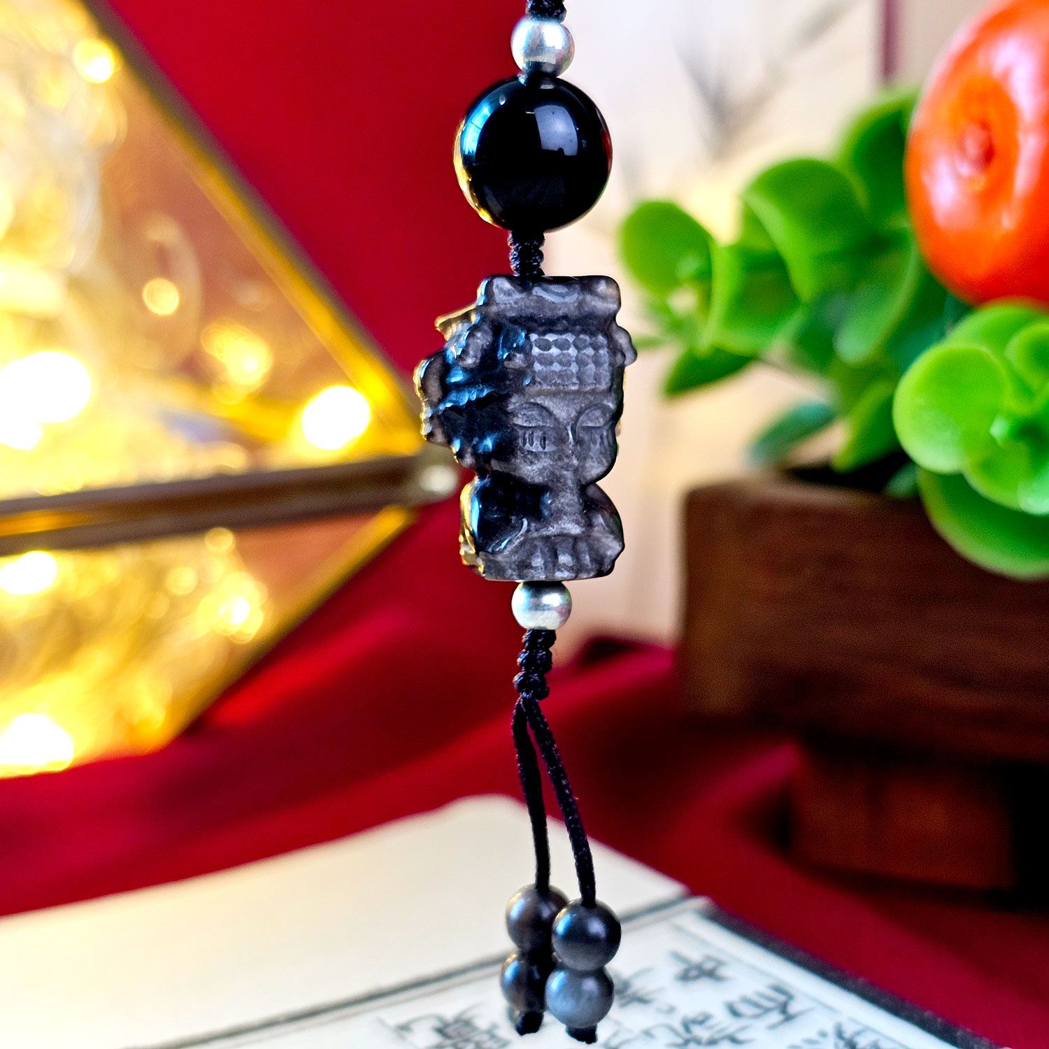 银曜石妈祖吊饰