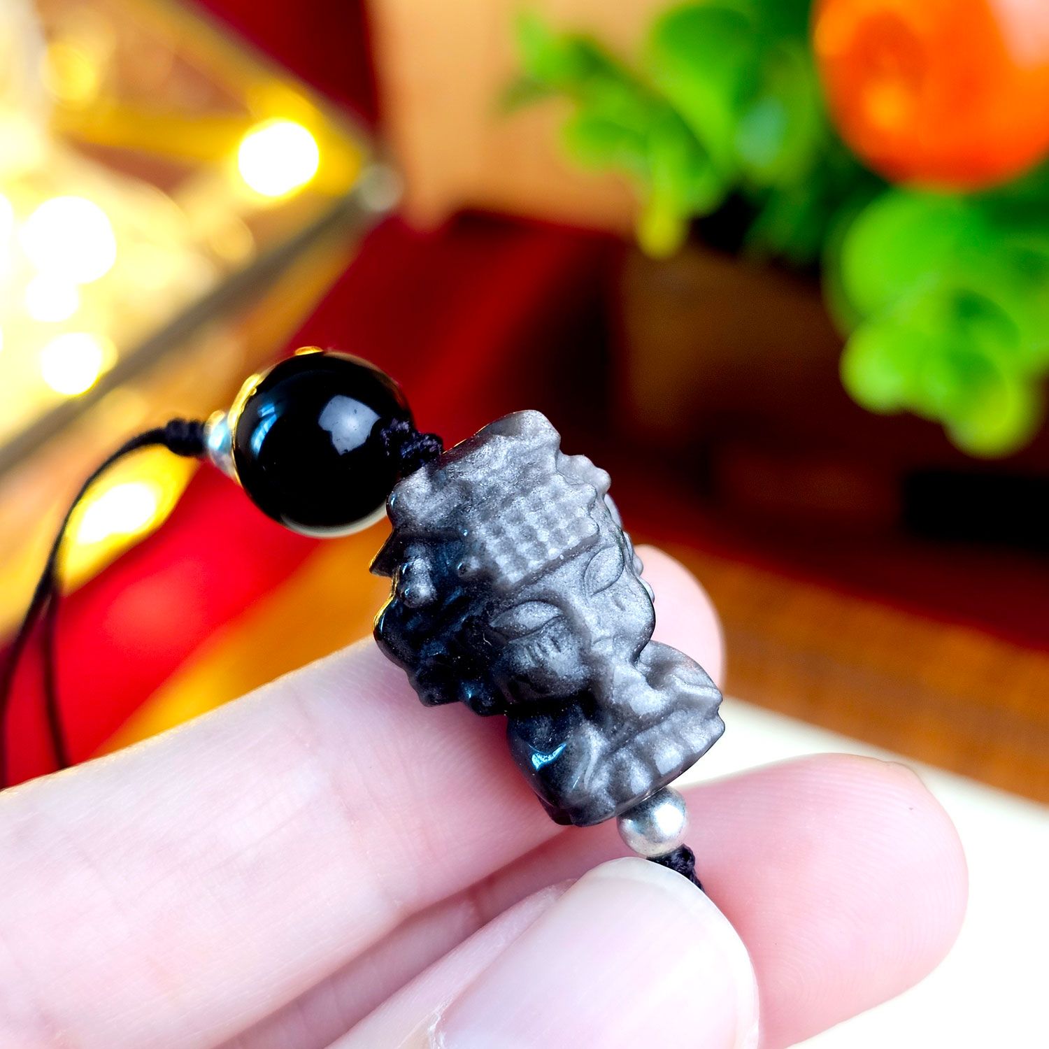 银曜石妈祖吊饰