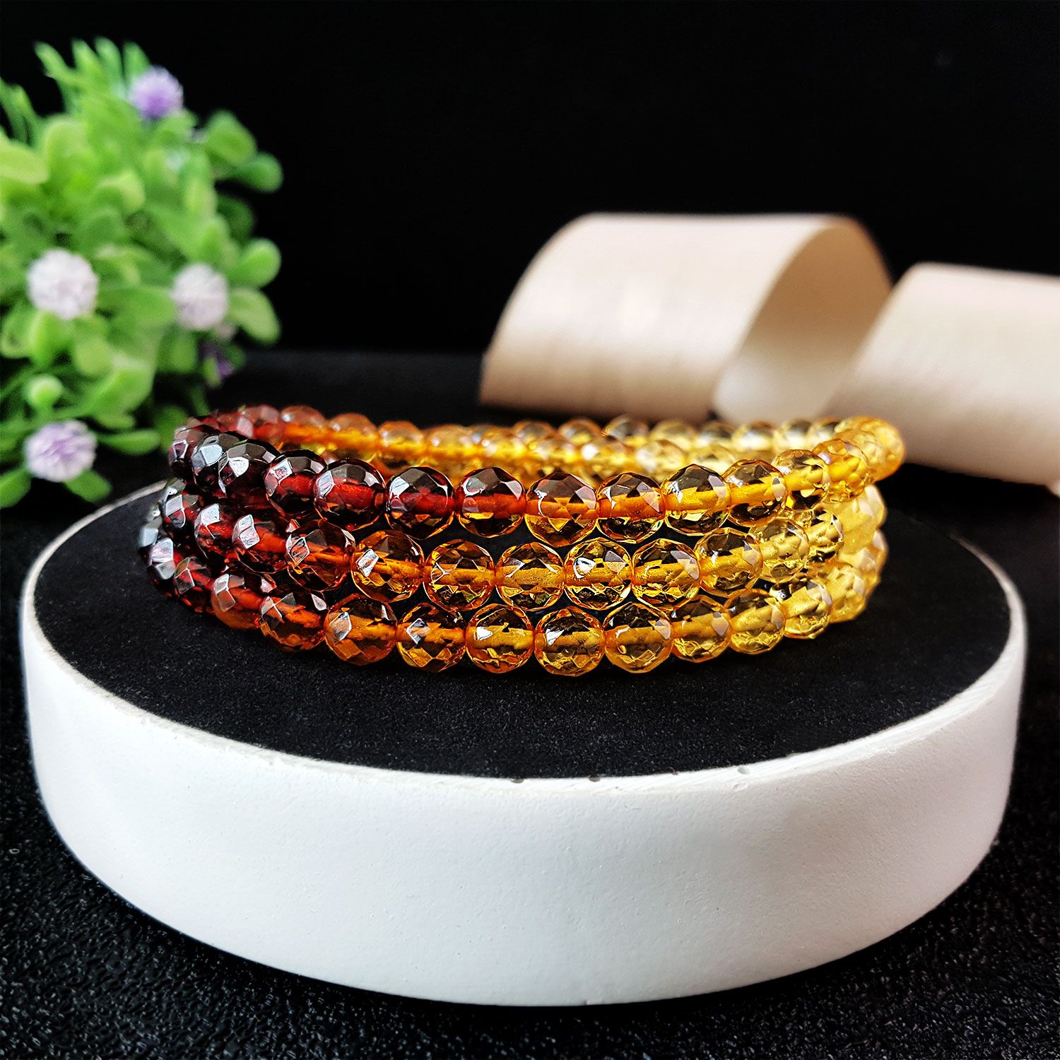 5-5.5mm 净体彩虹琥珀角度手串