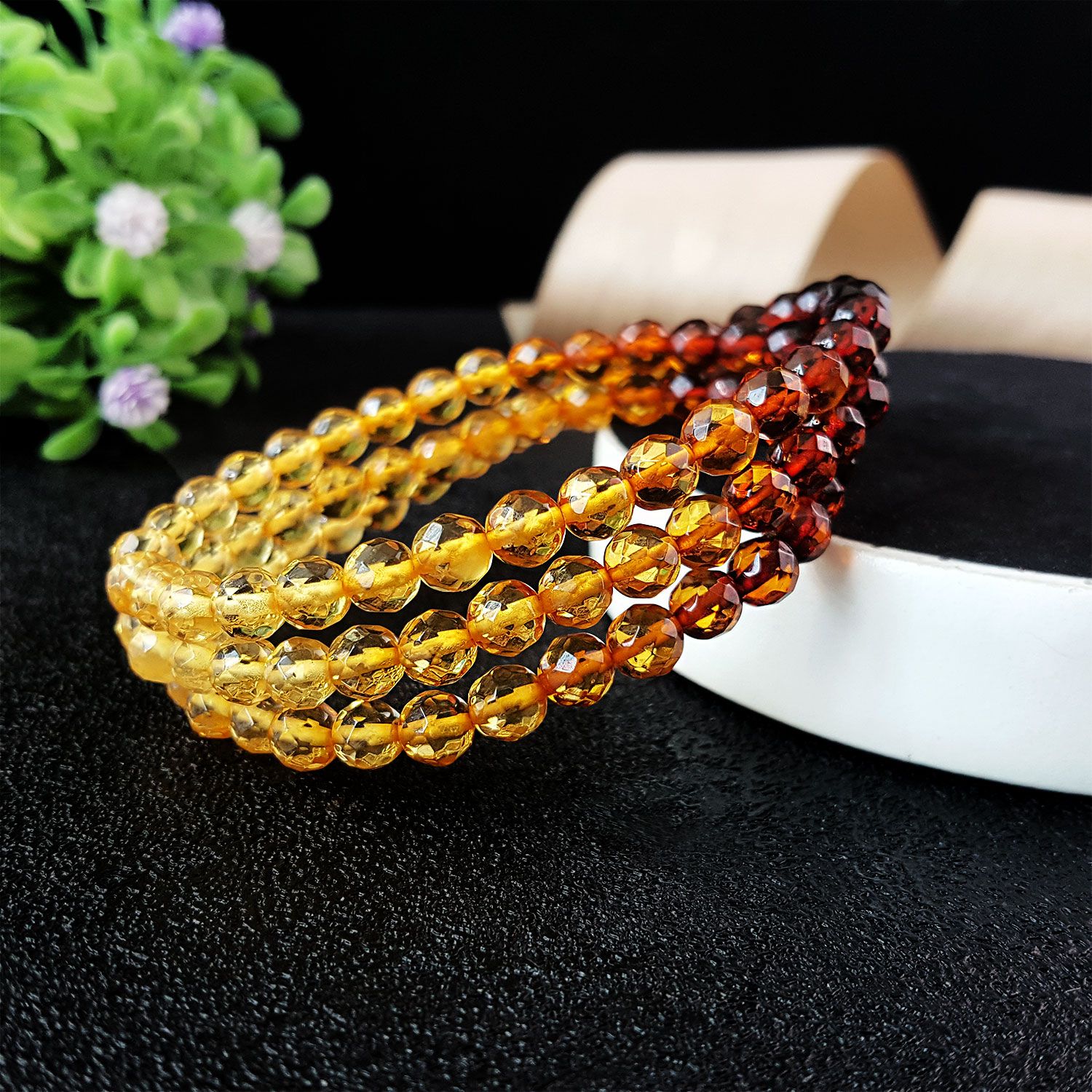 5-5.5mm 净体彩虹琥珀角度手串