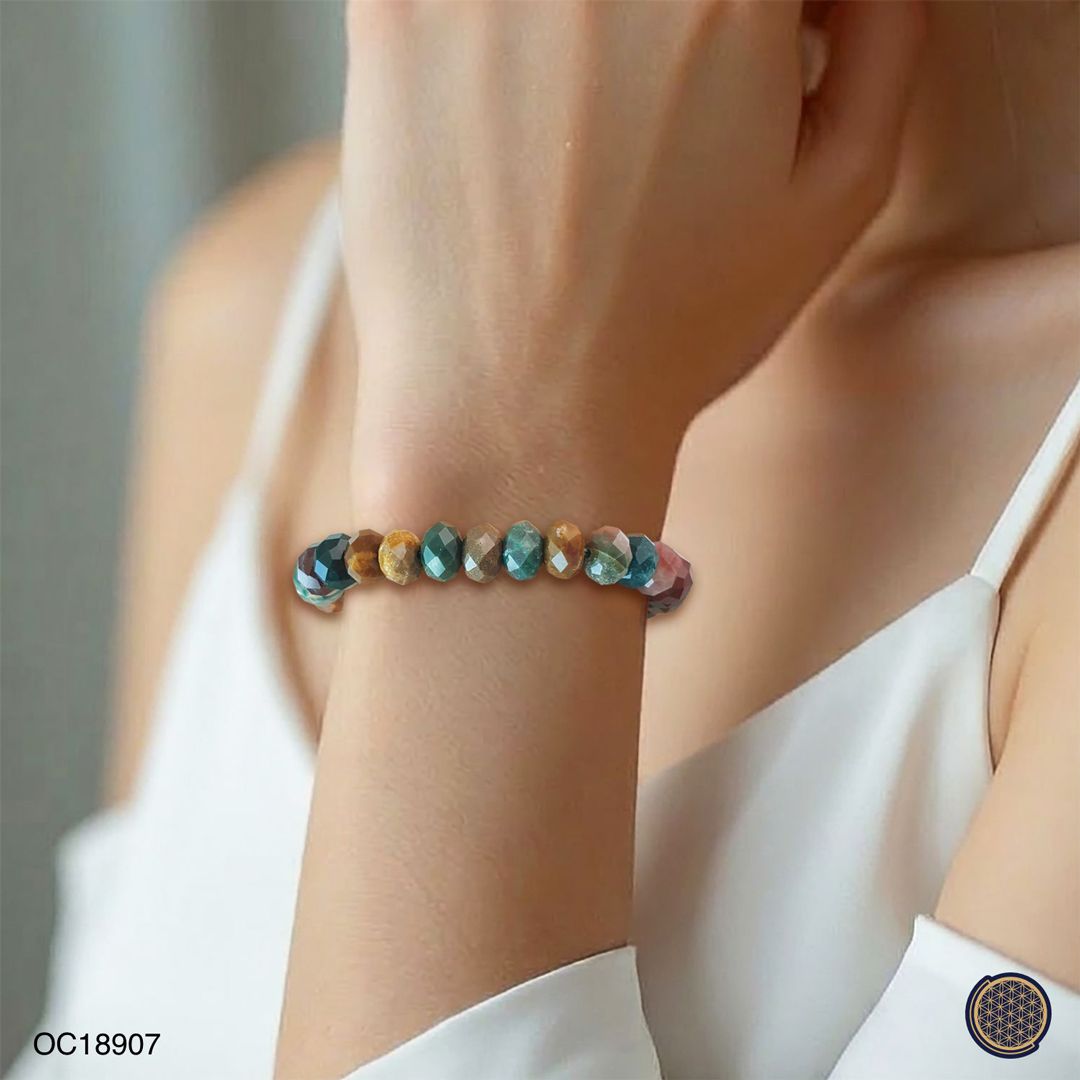 5mm x 8mm 海洋碧玉叠珠角度手链