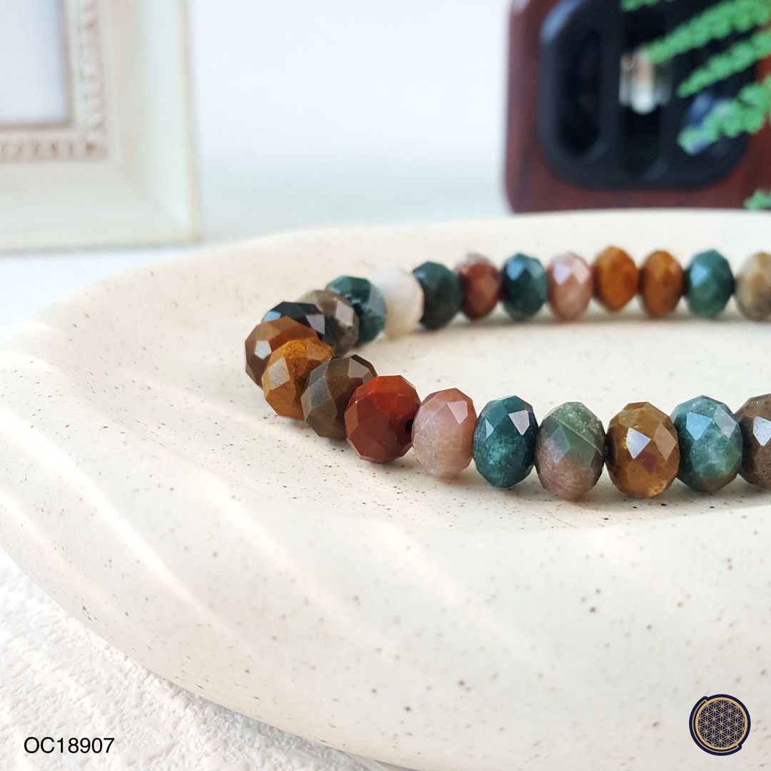 5mm x 8mm 海洋碧玉叠珠角度手链