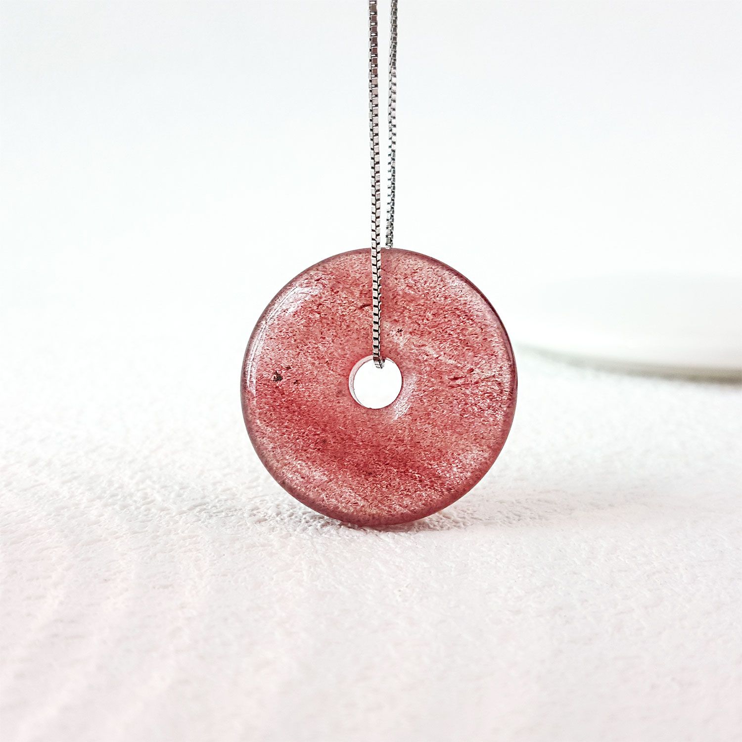 30mm 草莓石平安扣