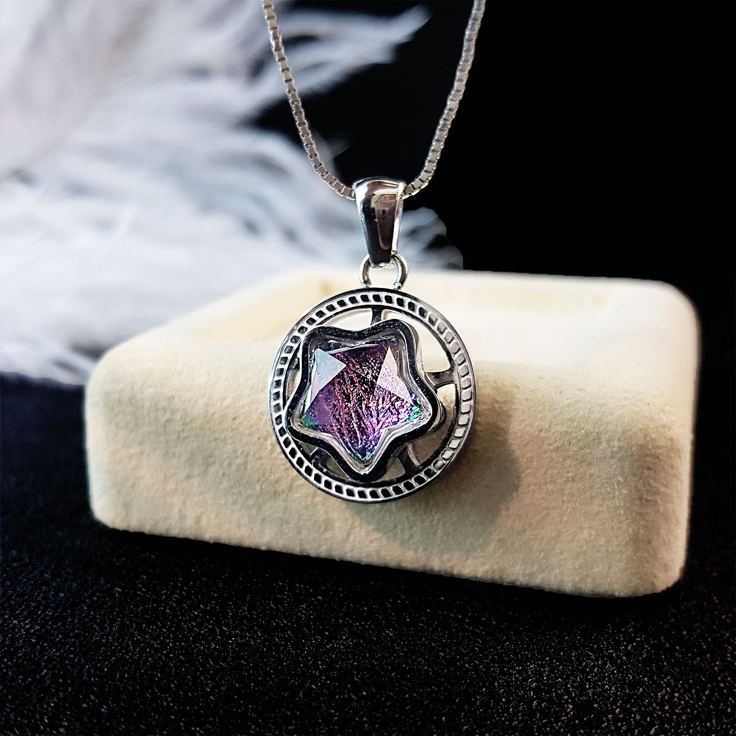 10mm 幻彩天铁星星旋转吊坠