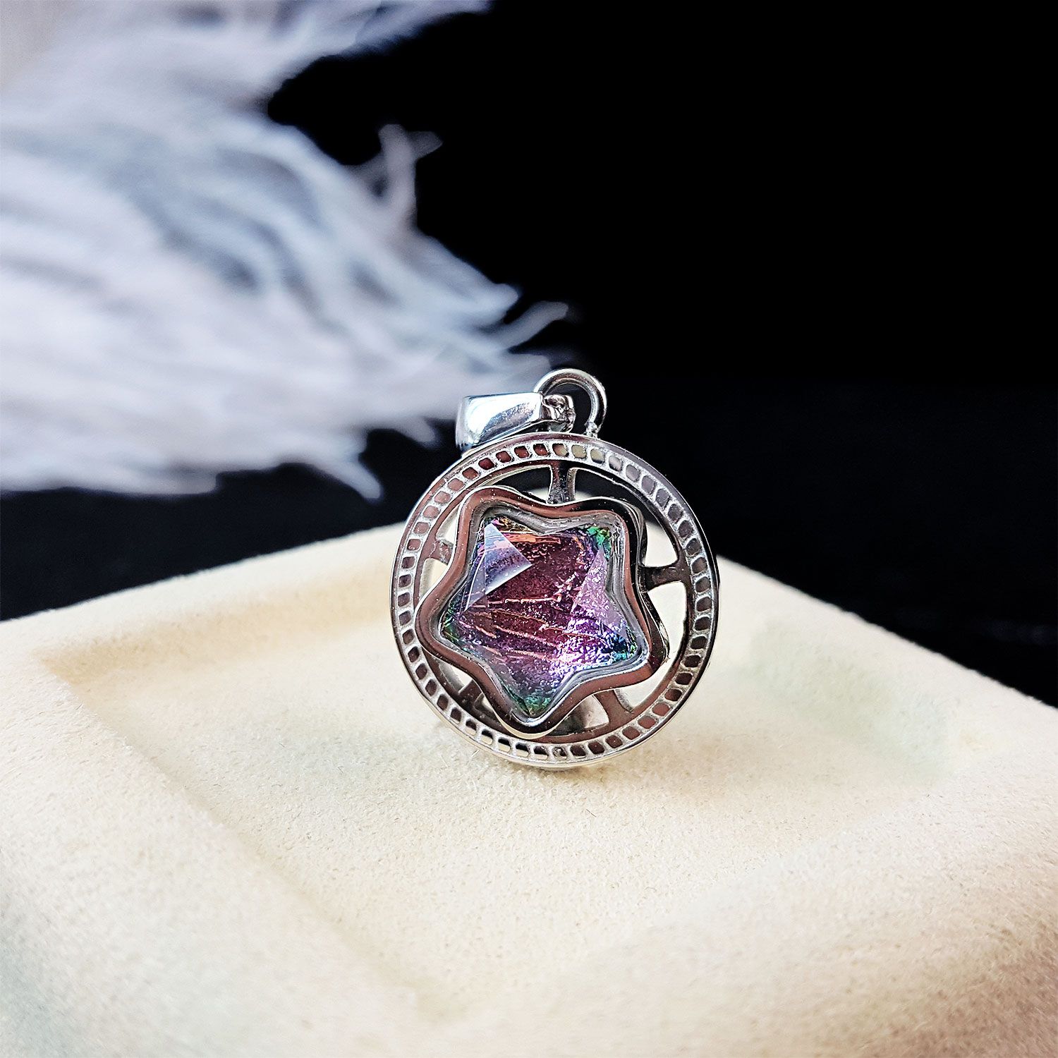 10mm 幻彩天铁星星旋转吊坠