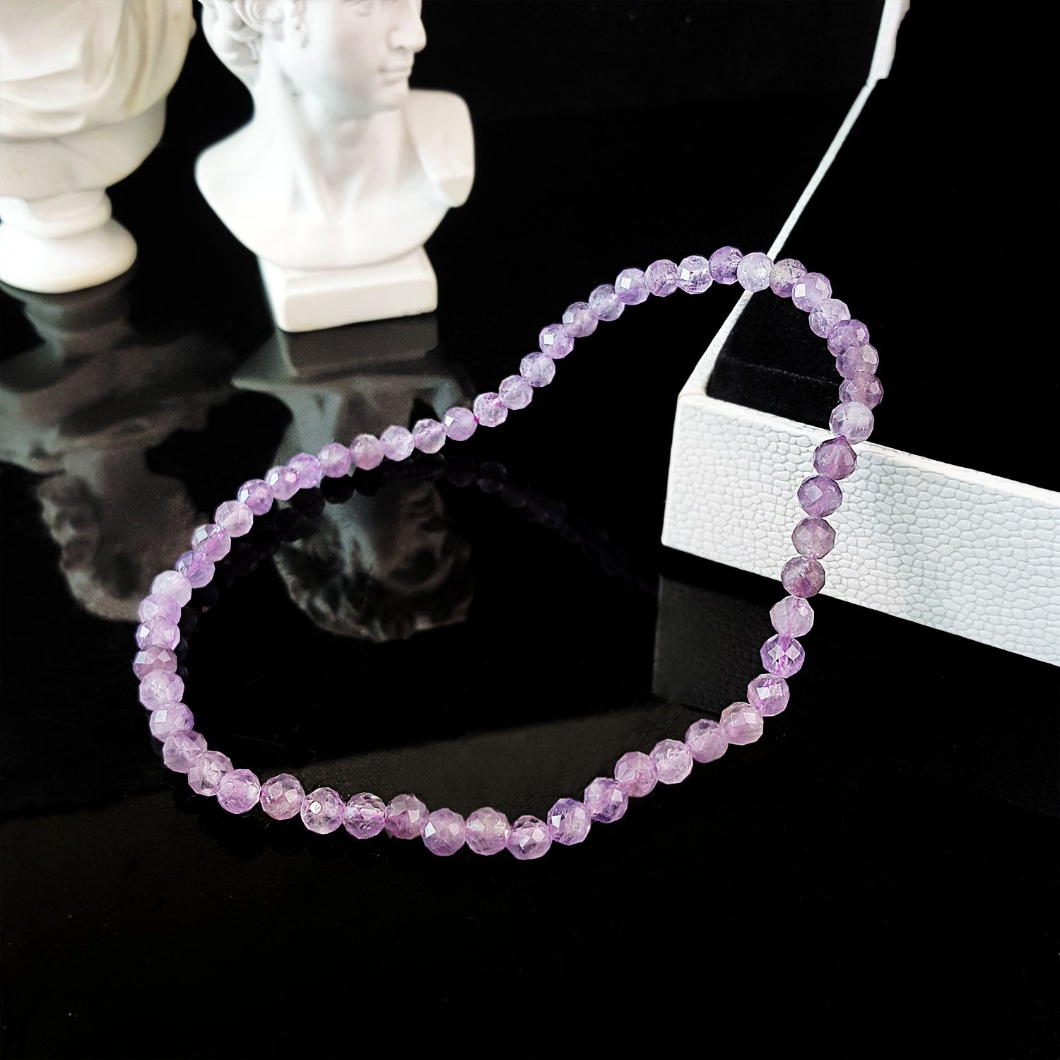 4mm 紫水晶角度脚链