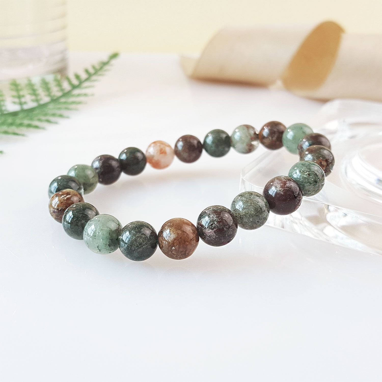 8-8.5mm 满盆绿幽灵手链