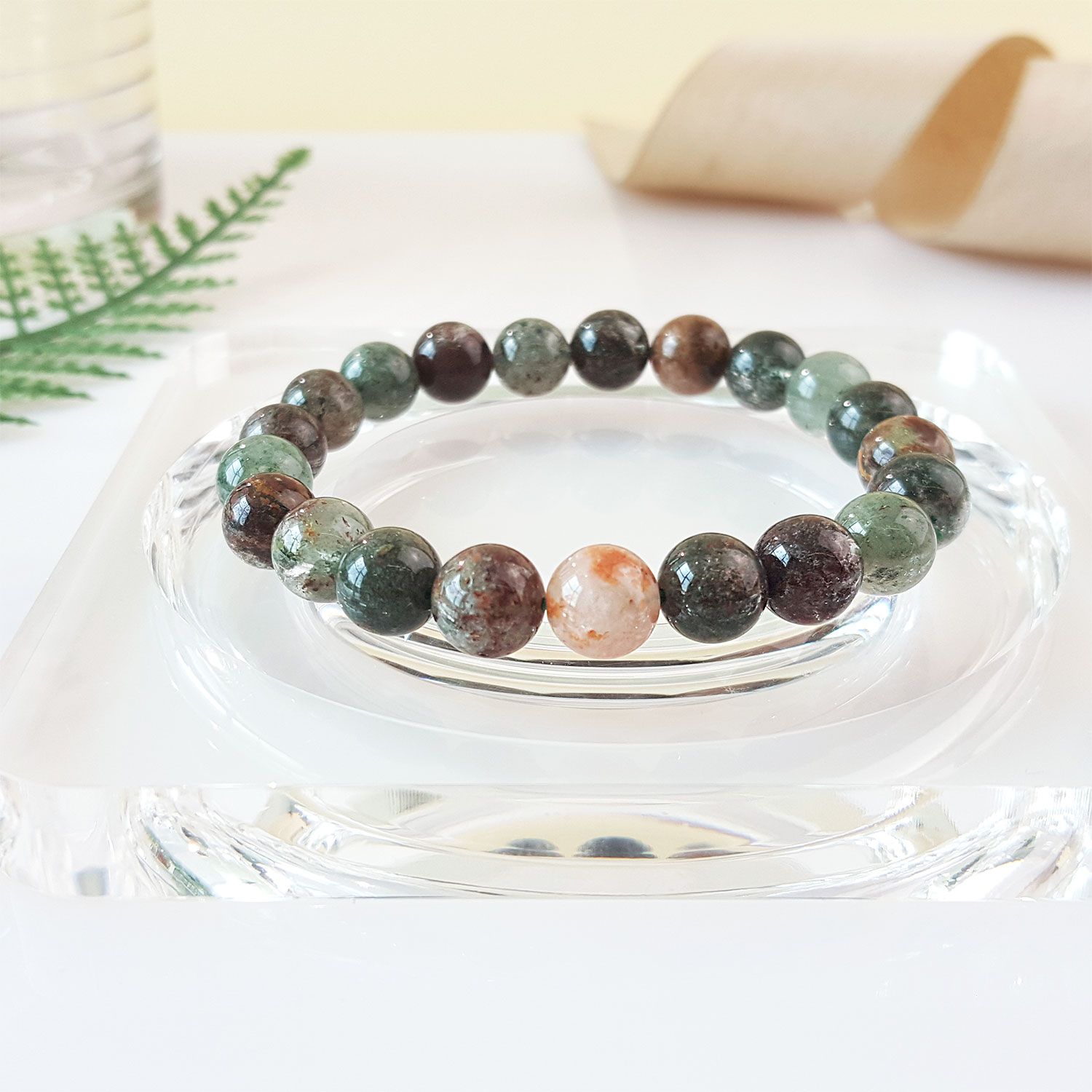 8-8.5mm 满盆绿幽灵手链