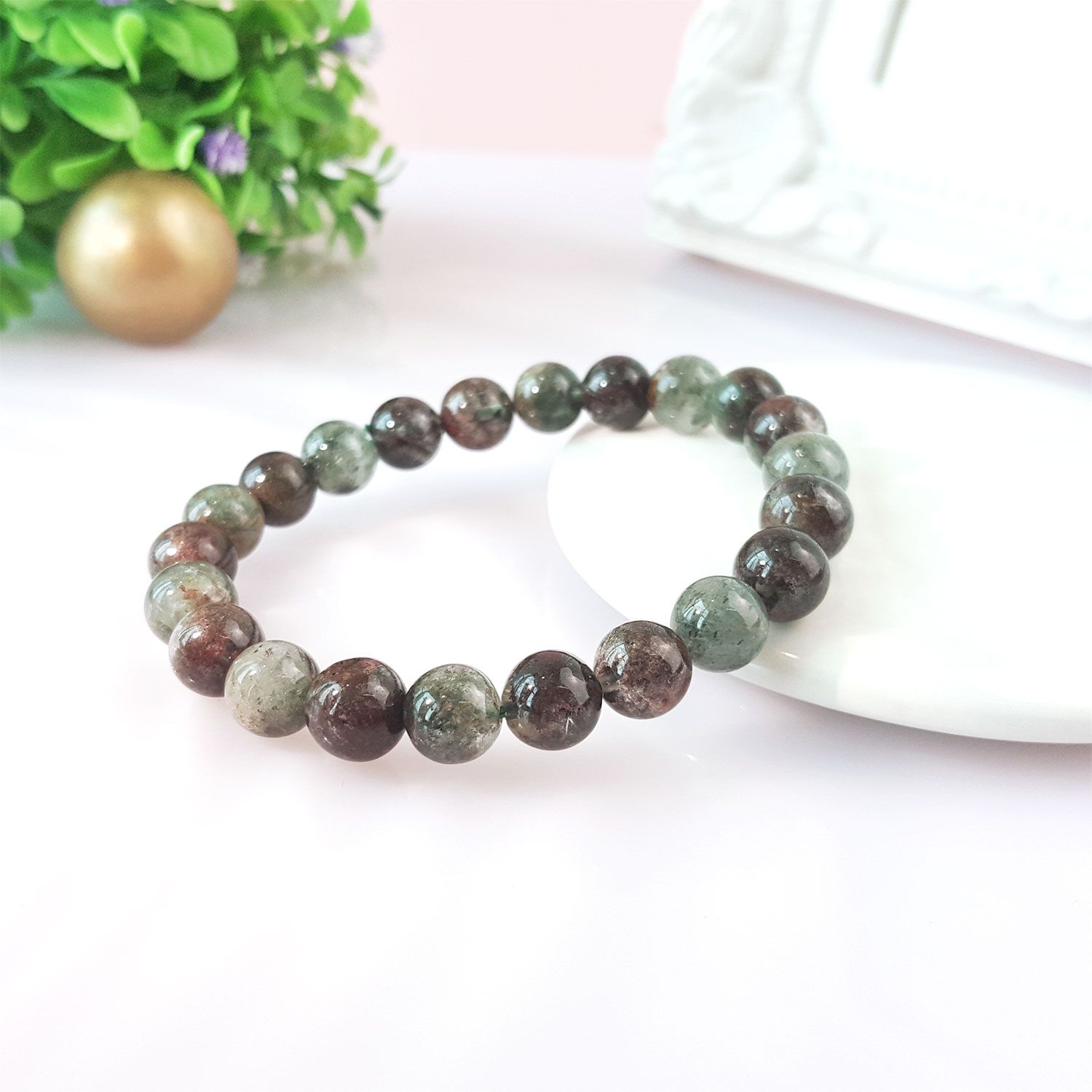 8-8.5mm 满盆绿幽灵手链