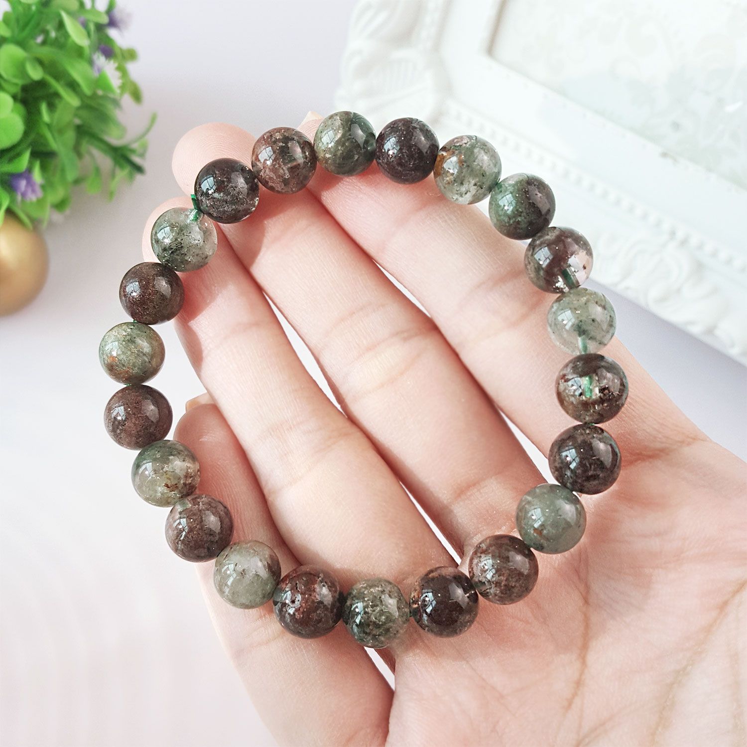 8-8.5mm 满盆绿幽灵手链