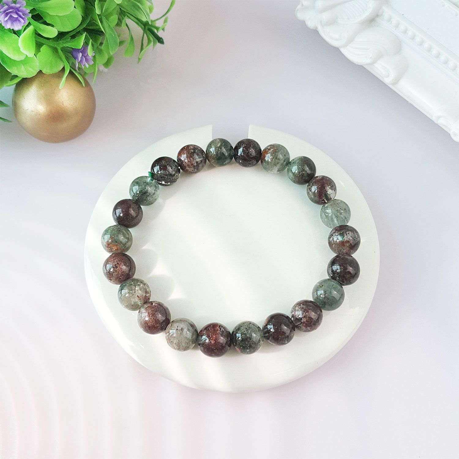 8-8.5mm 满盆绿幽灵手链