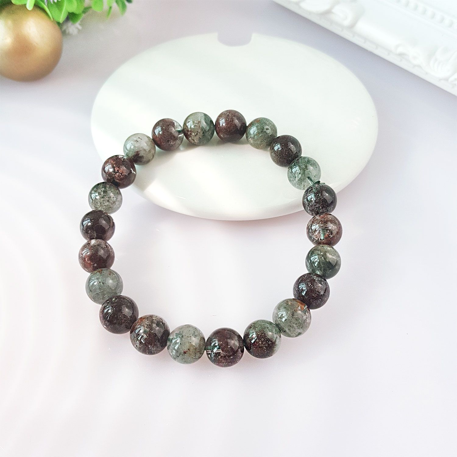 8-8.5mm 满盆绿幽灵手链