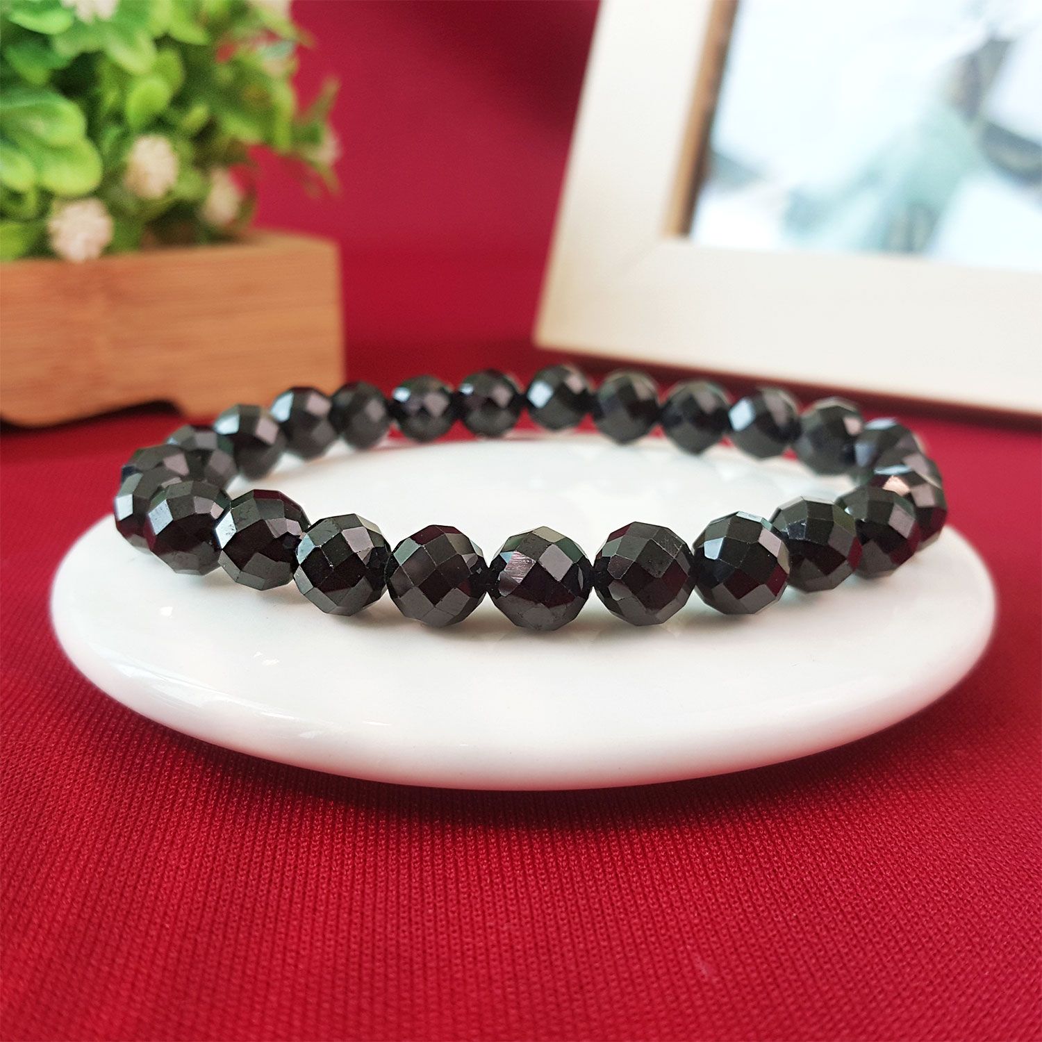 8mm Black Spinel Bracelet