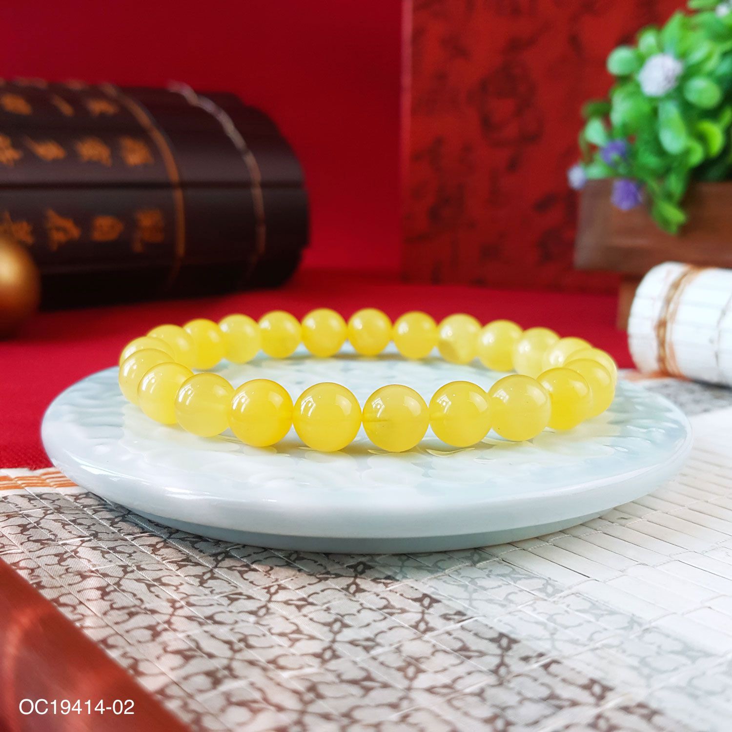 8mm Russia Beeswax Amber Bracelet