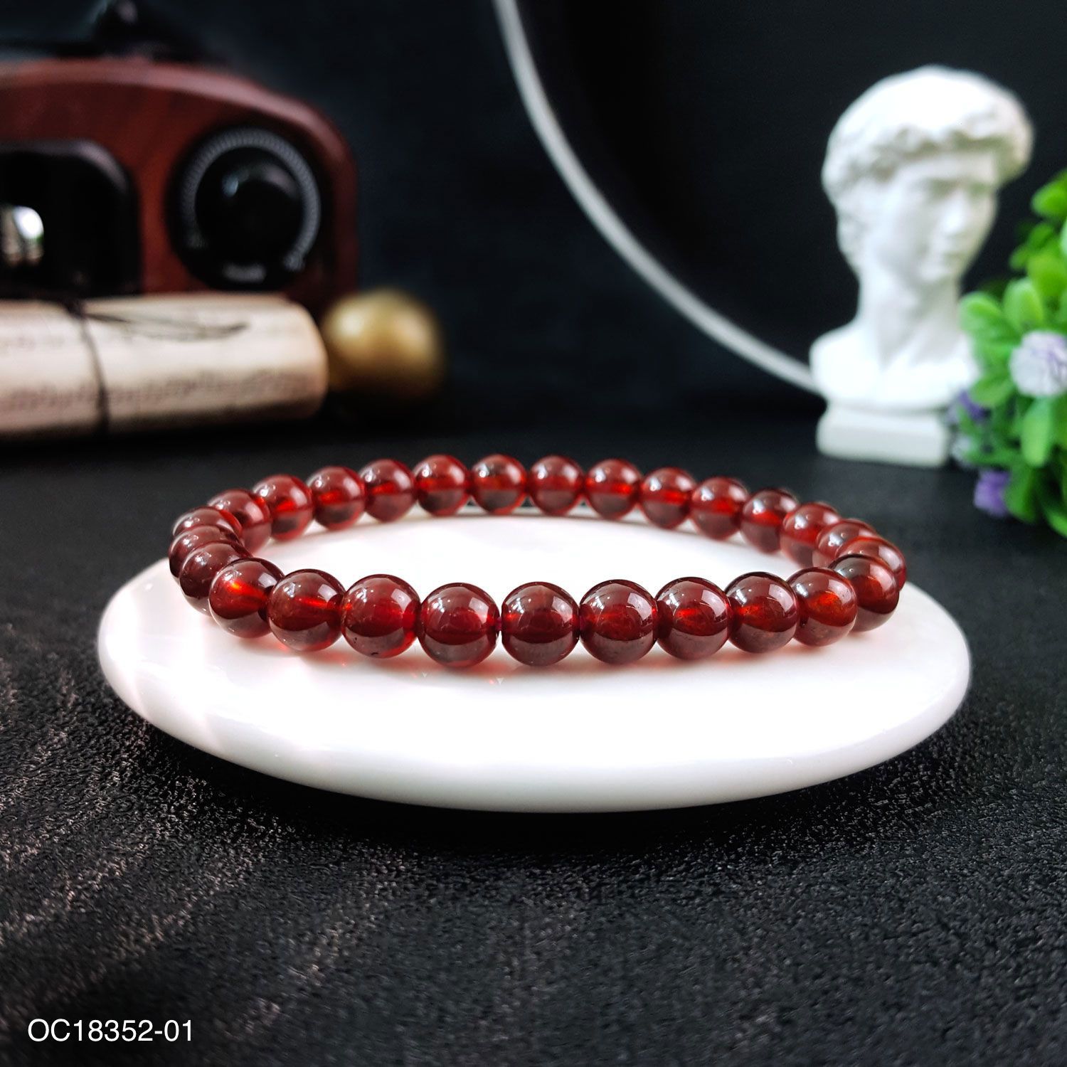 6-6.5mm Hessonite Bracelet