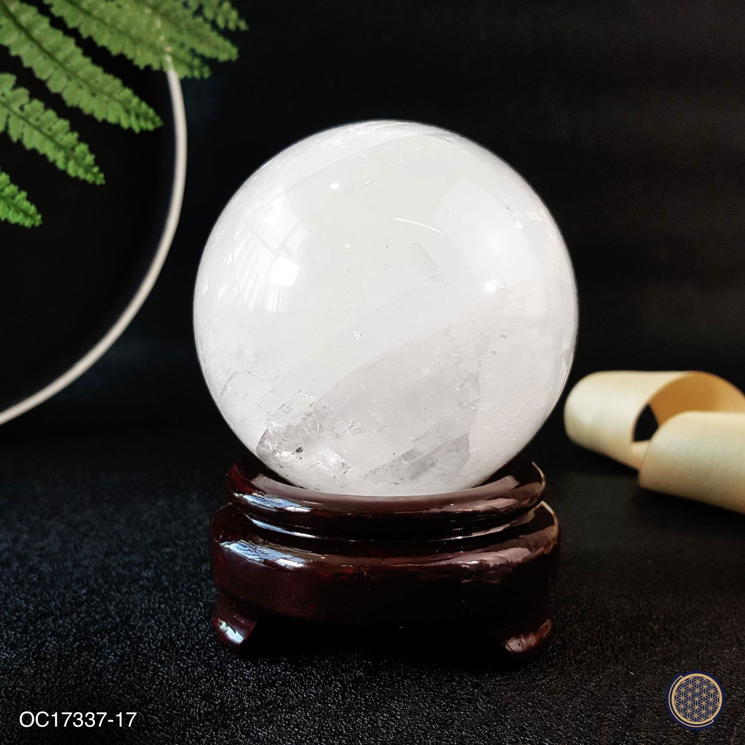 75mm White Calcite Ball -0.74KGS 